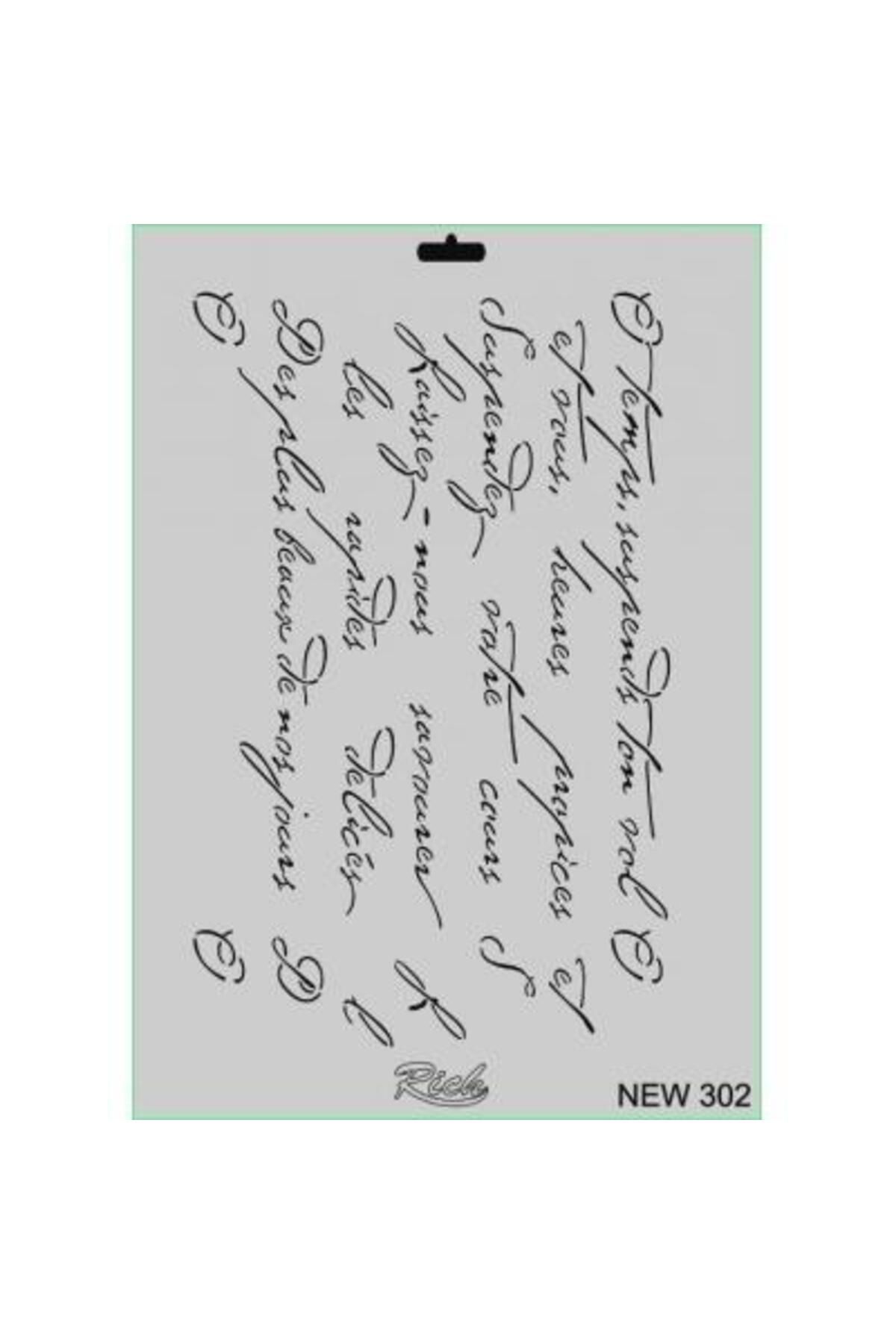 Modafiks Rich New Seri N-302 Stencil 35x25 cm