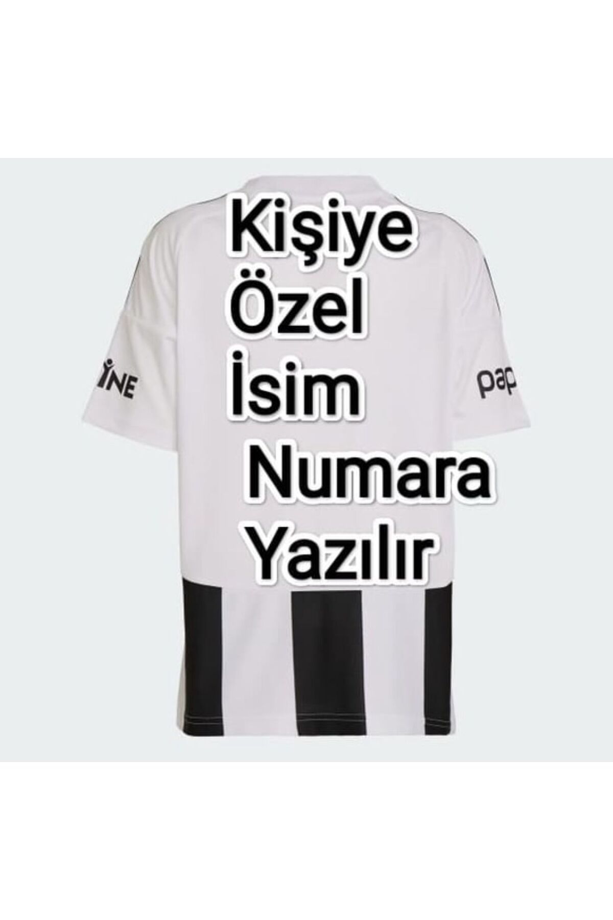 candy cup BÊŞÎKTÂŞ-İSİMSİZ NEW SEZON 25/26 PARCALI SİYAH BEYAZ KİŞİYE ÖZEL İSİM FUTBOL FORMASI