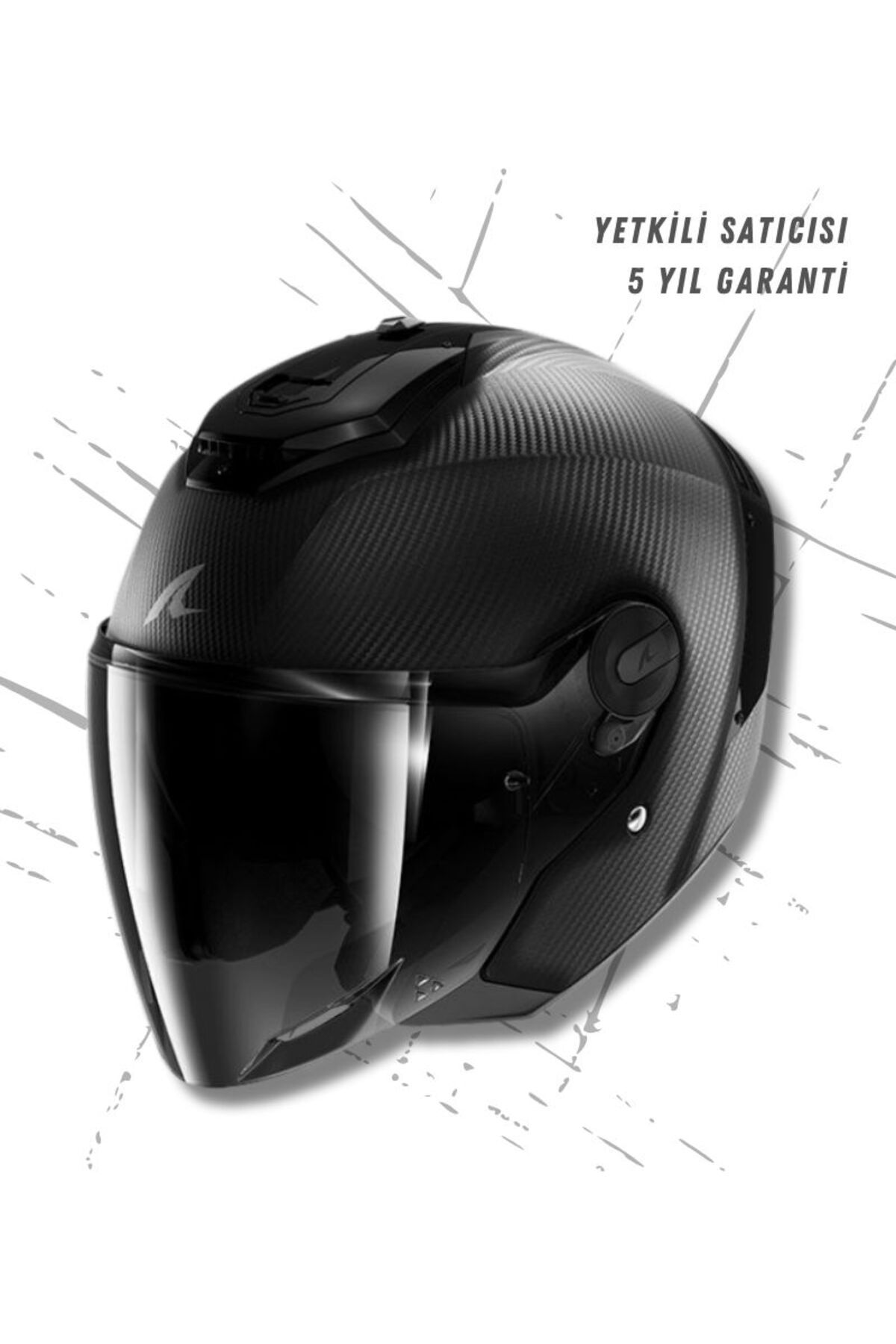 Shark RS Jet Tam Carbon Mat Güvenli Açık Kask