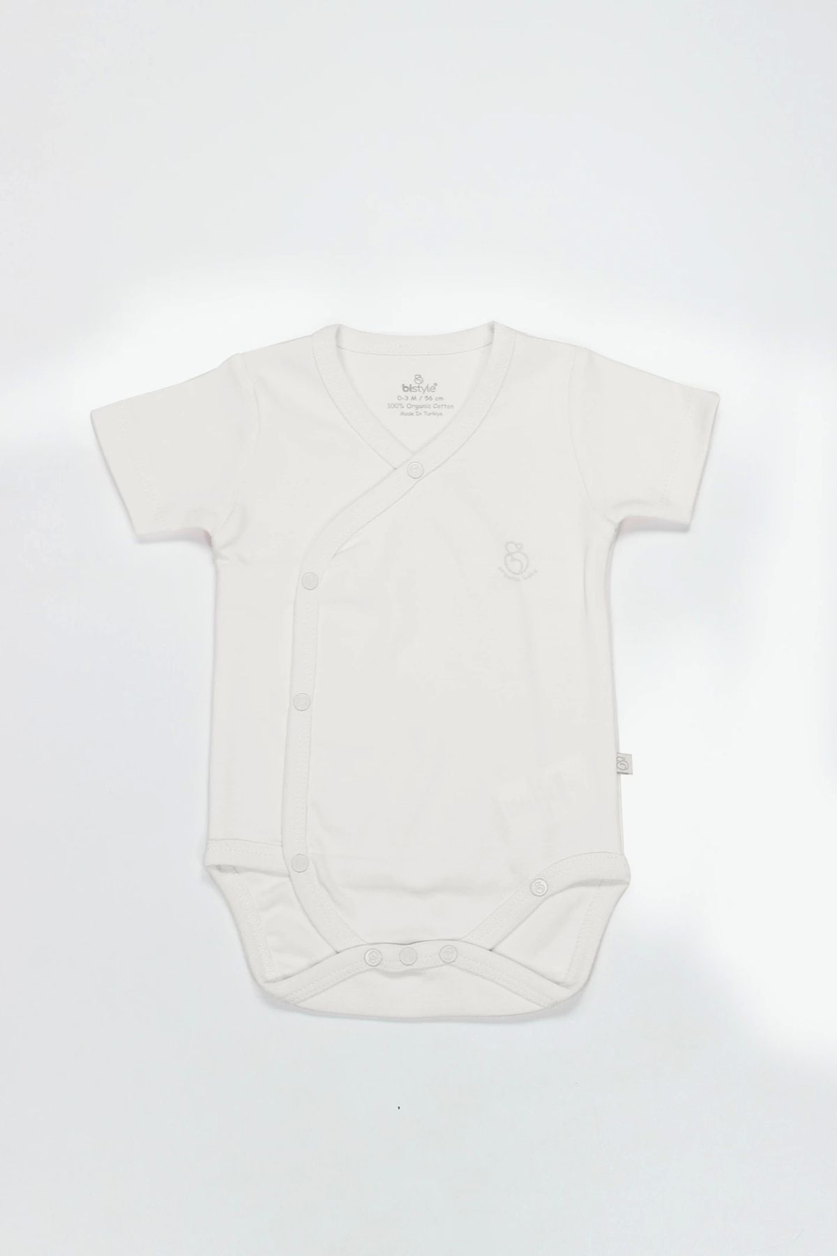 Akm Life Organik Natural Basic Style Kruvaze Yarım Kol Body Bs17101 Ekru