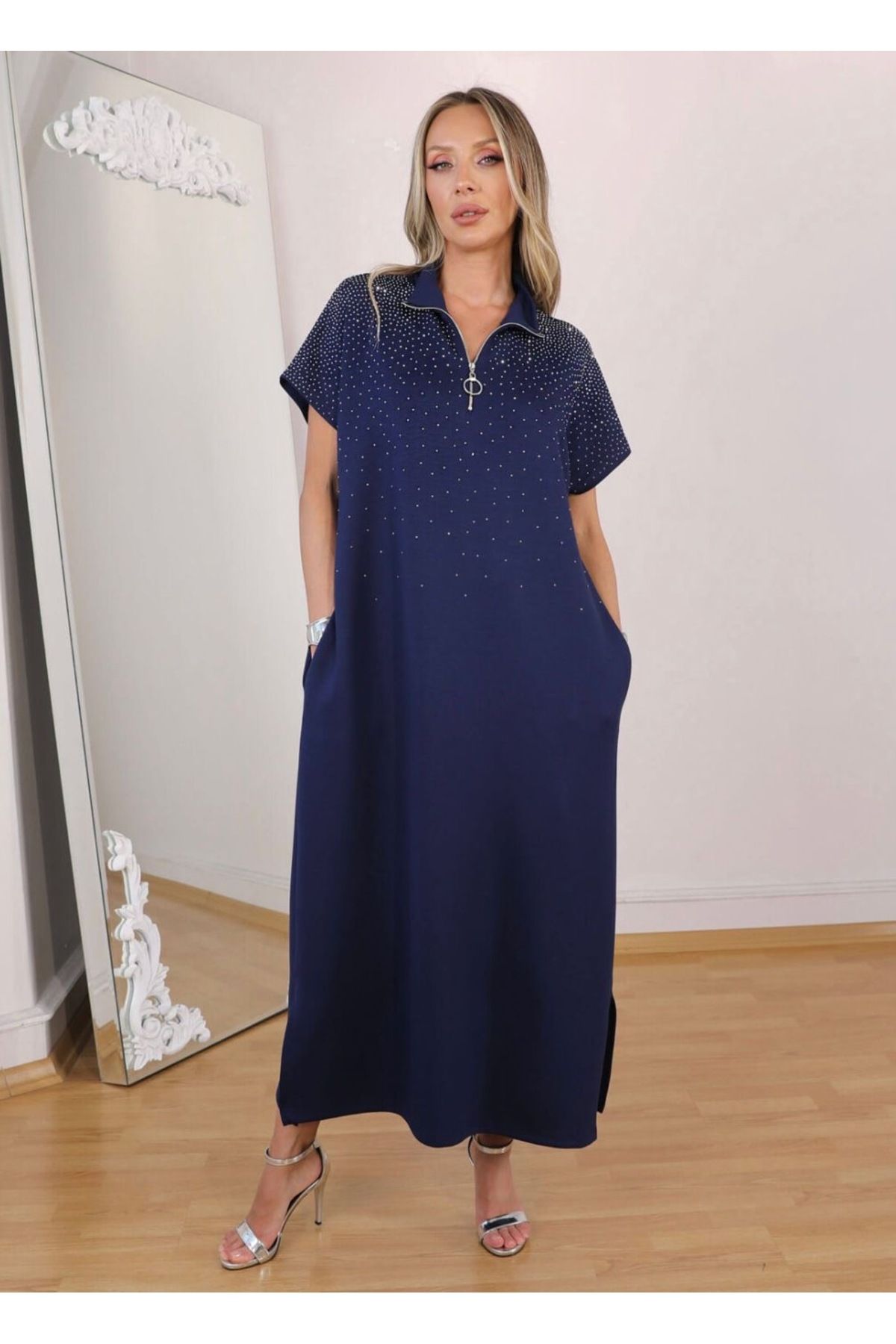 ahsenmoda Taşlı elbise