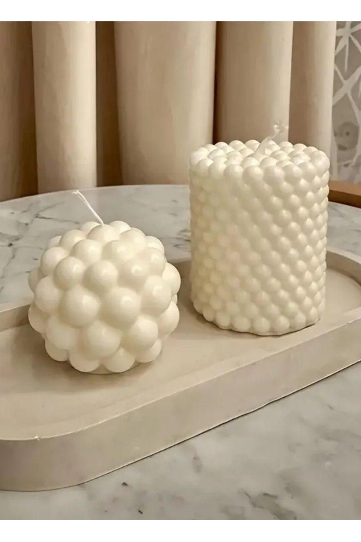 SCA CANDLE Dekoratif Mum inci model Toplam 2 parça