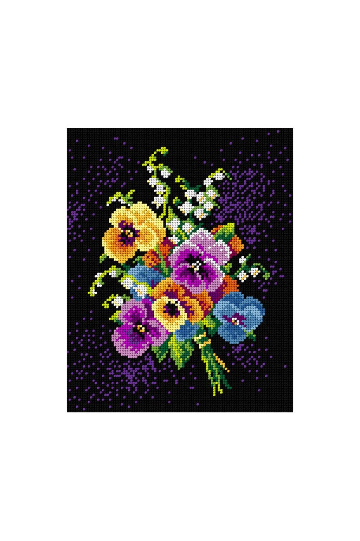 Orchidea Baskılı Goblen Çiçekler 1972 24*30 cm