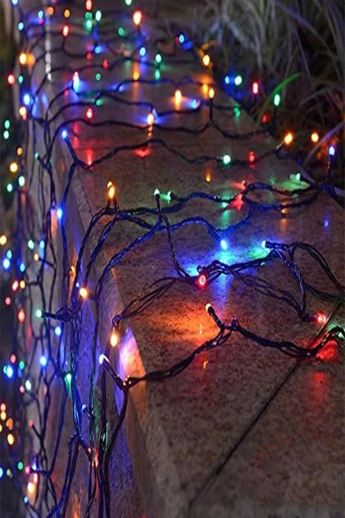 Tor Store 100 Ledli 8 Animasyonlu Fişli Uzatma Kablolu RGB Led Işık Parti Noel Yılbaşı Ağacı Süsleme Lambası