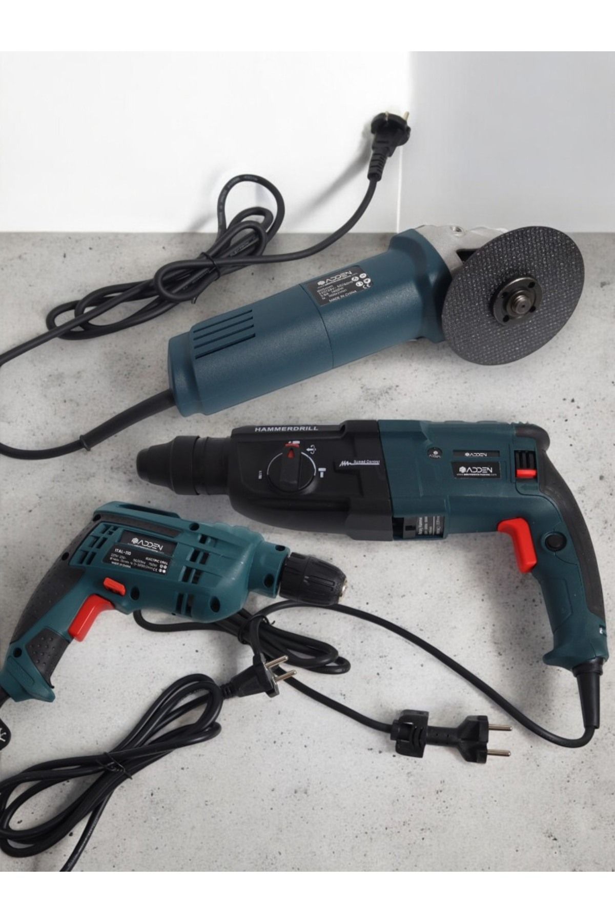 adden ADN0001 Elektrikli Üçlü Set Hilti Matkap Taşlama