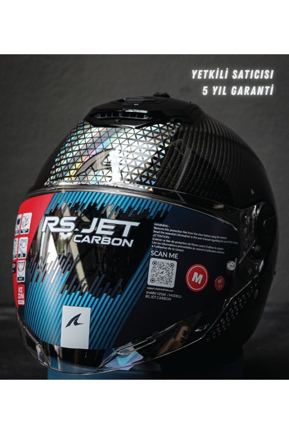 Shark RS Jet Carbon ikonik Güvenli Yarım Kask