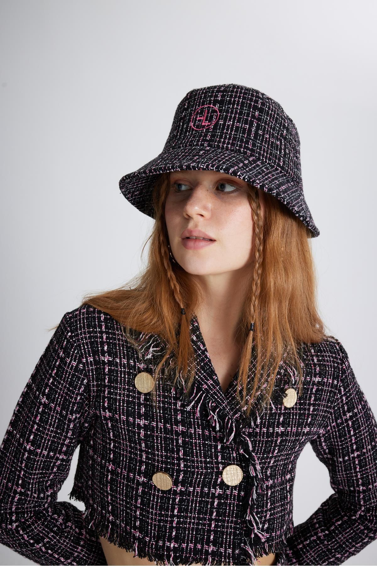 Markano Tweed Bucket Şapka Siyah