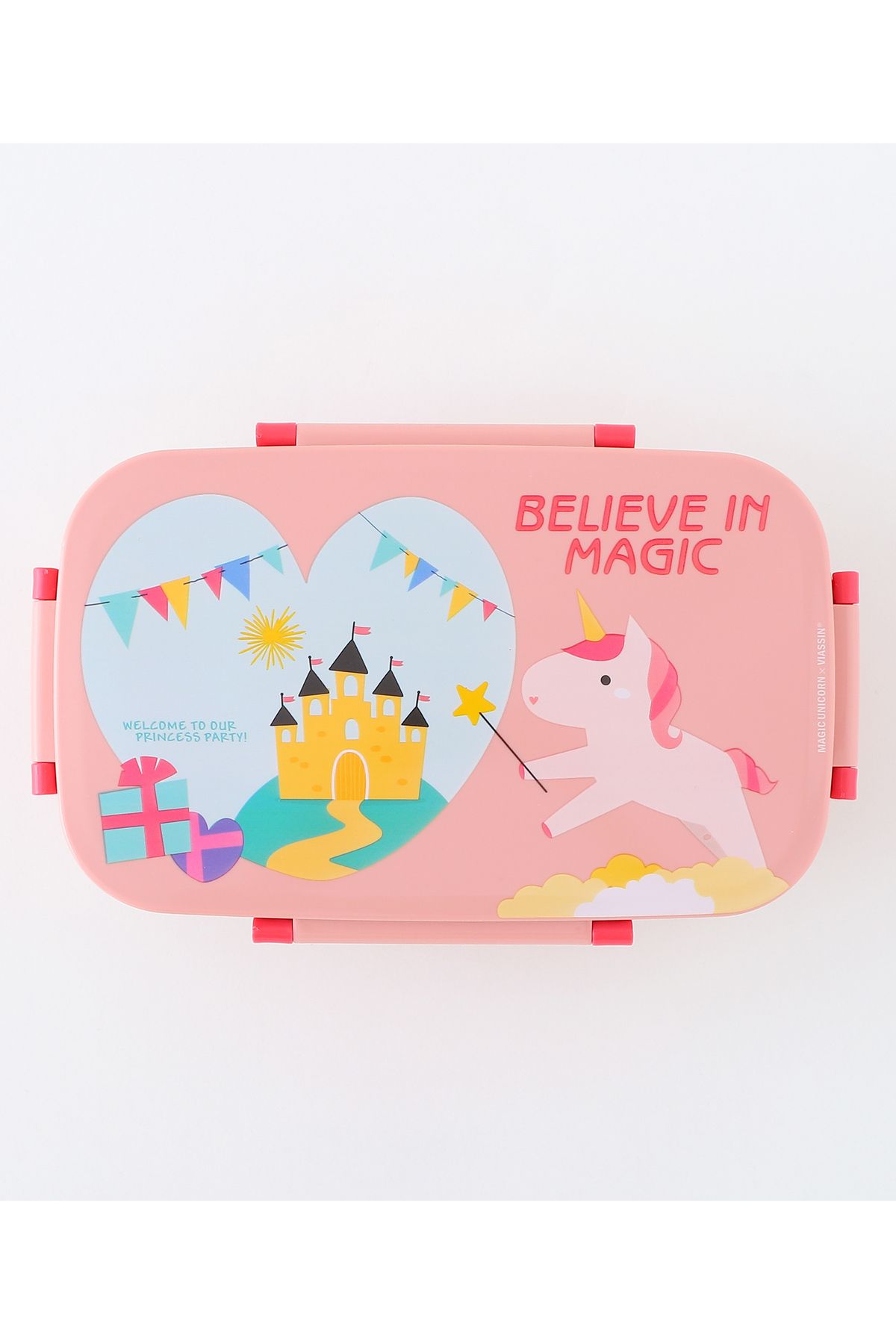 Fab N Funky-Unicorn Themed Lunch Box, Durable, Compact, Easy to Use, 3 Years+, 21.8 x 14 x 10.5 cm - Pink 8