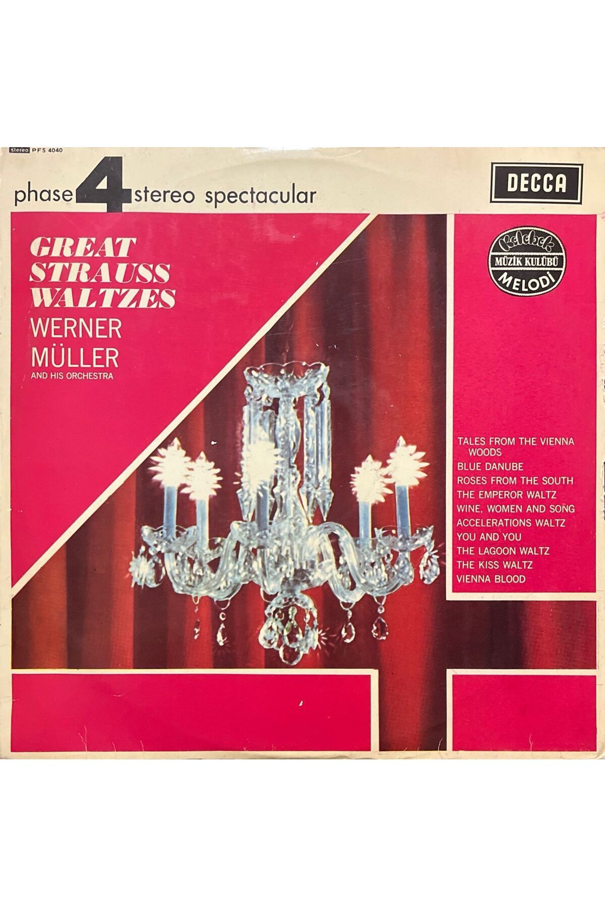 Plak İstasyonu Great Strauss Waltzes Werner Müller LP Plak