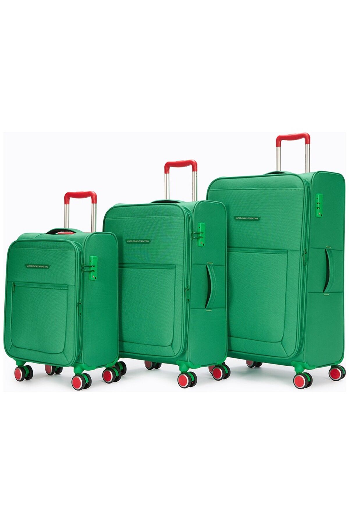 United Colors of Benetton Ultra Hafif Kumaş 3 Lü Valiz Seti