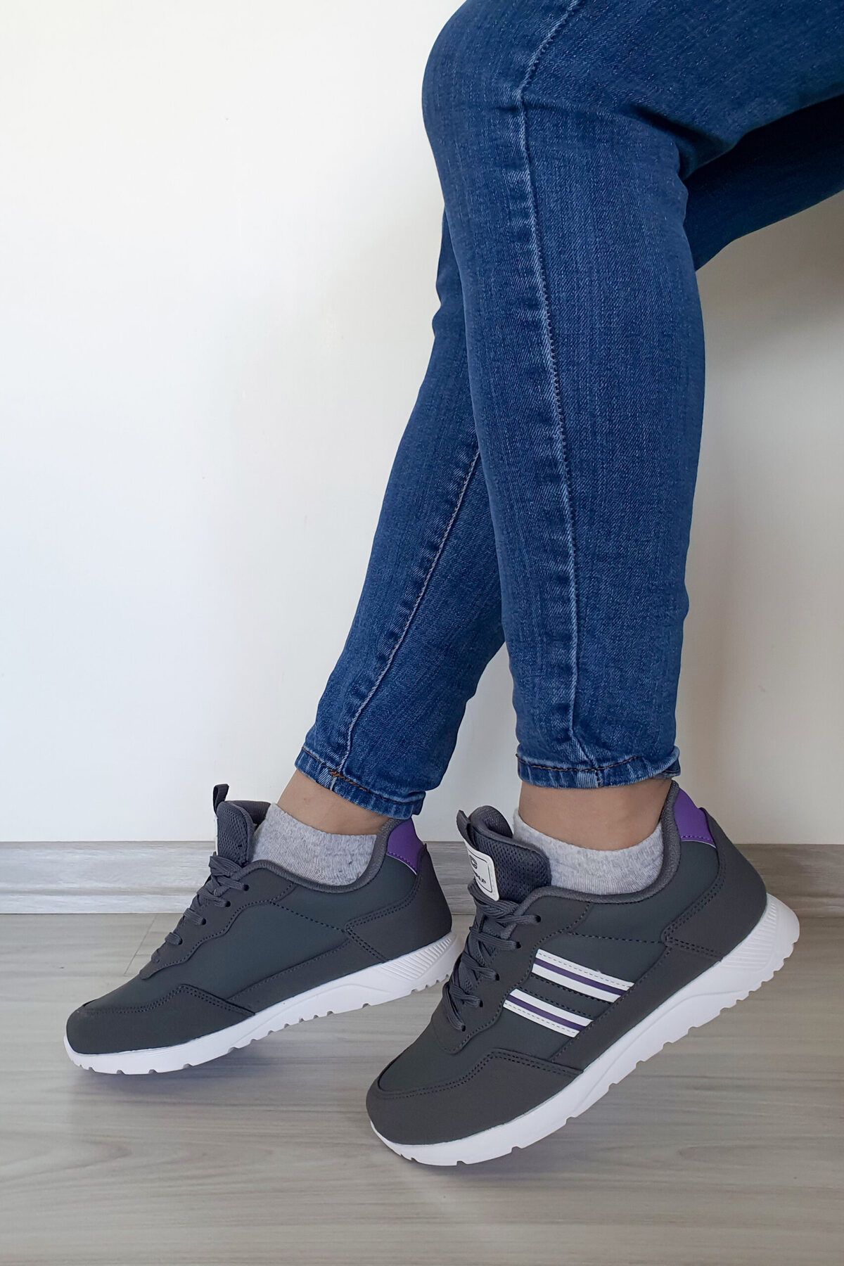 Ayakkabı Durağı Kadın Füme Günlük Rahat Spor Ayakkabı