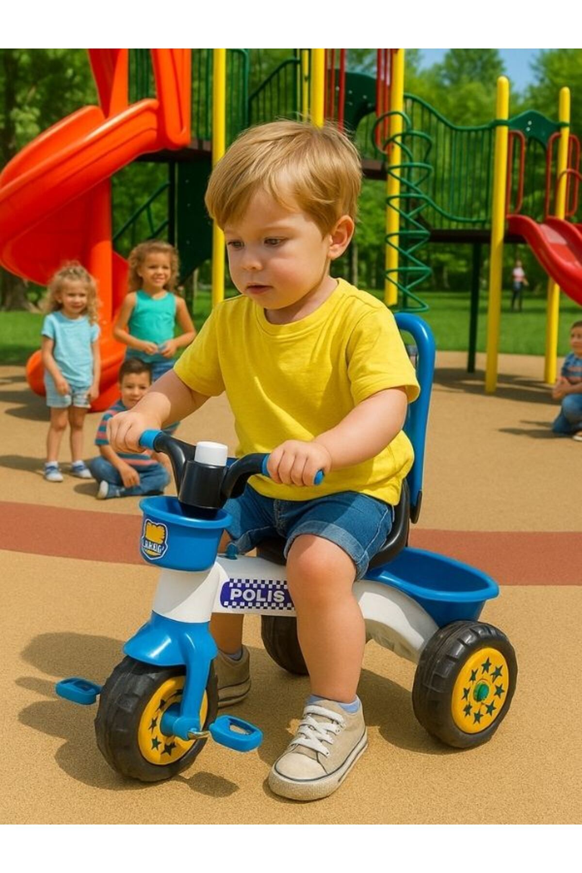 NUNU Mini Polis Güç Pedalı-Polis Devriye Bisikleti-Cesur Polis Pedal Bisiklet