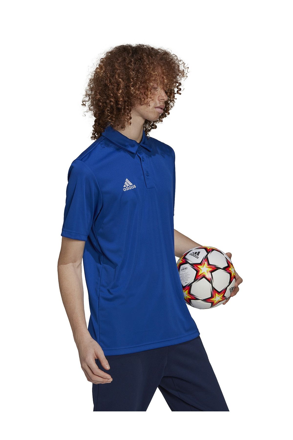 adidas-Tricou Polo Ent22 pentru bărbați, cu gât polo, albastru 4