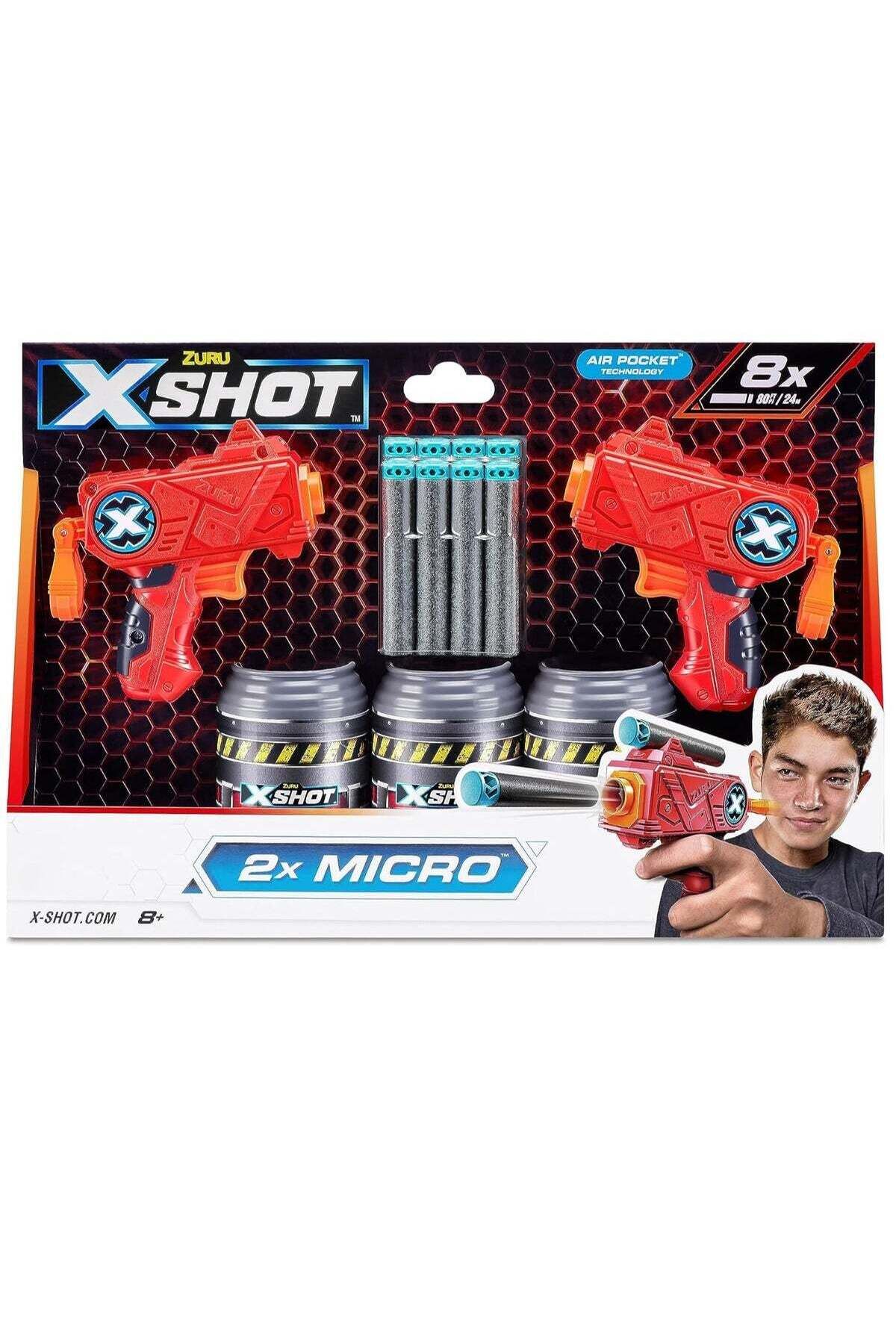 Zuru-X-Shot Excel Double Micro Dart Shootout Set, 2x Micro, Colors May 1