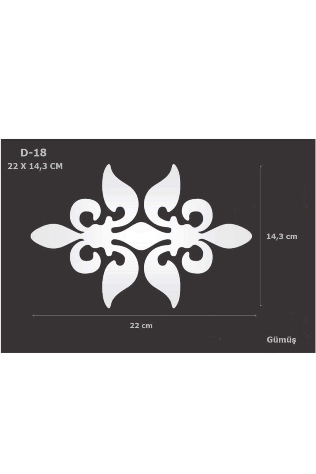 Elioure Aynalı Pleksi Dolap Süsü 22x14,3 Cm Gümüş, Renkli, Şık ve Dekoratif Tasarım