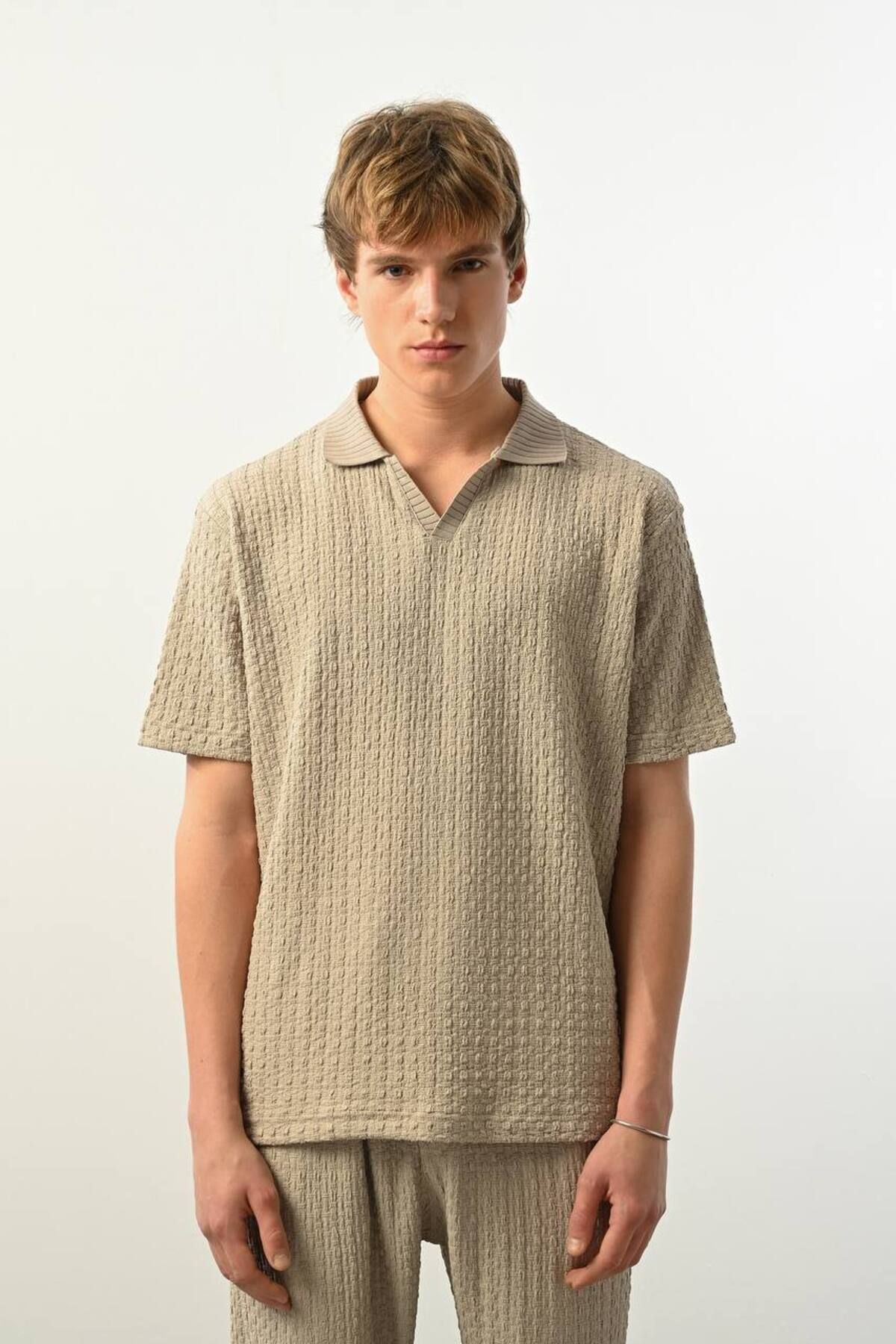 MARRAKECH Polo Yaka Dokulu Erkek T-Shirt