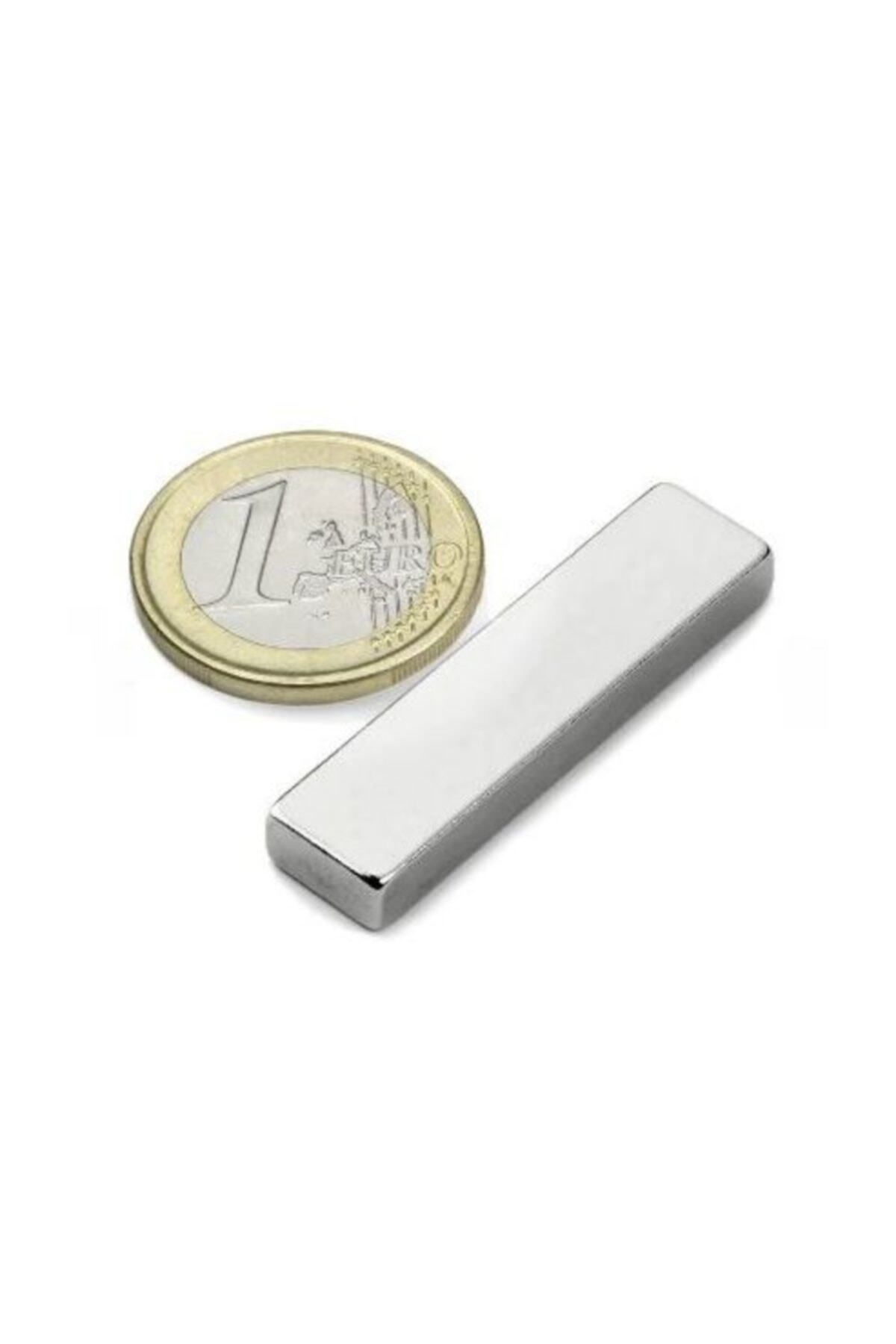 Elioure Güçlü 40x10x5mm neodyum mıknatıs, 2'li paket, gri renk