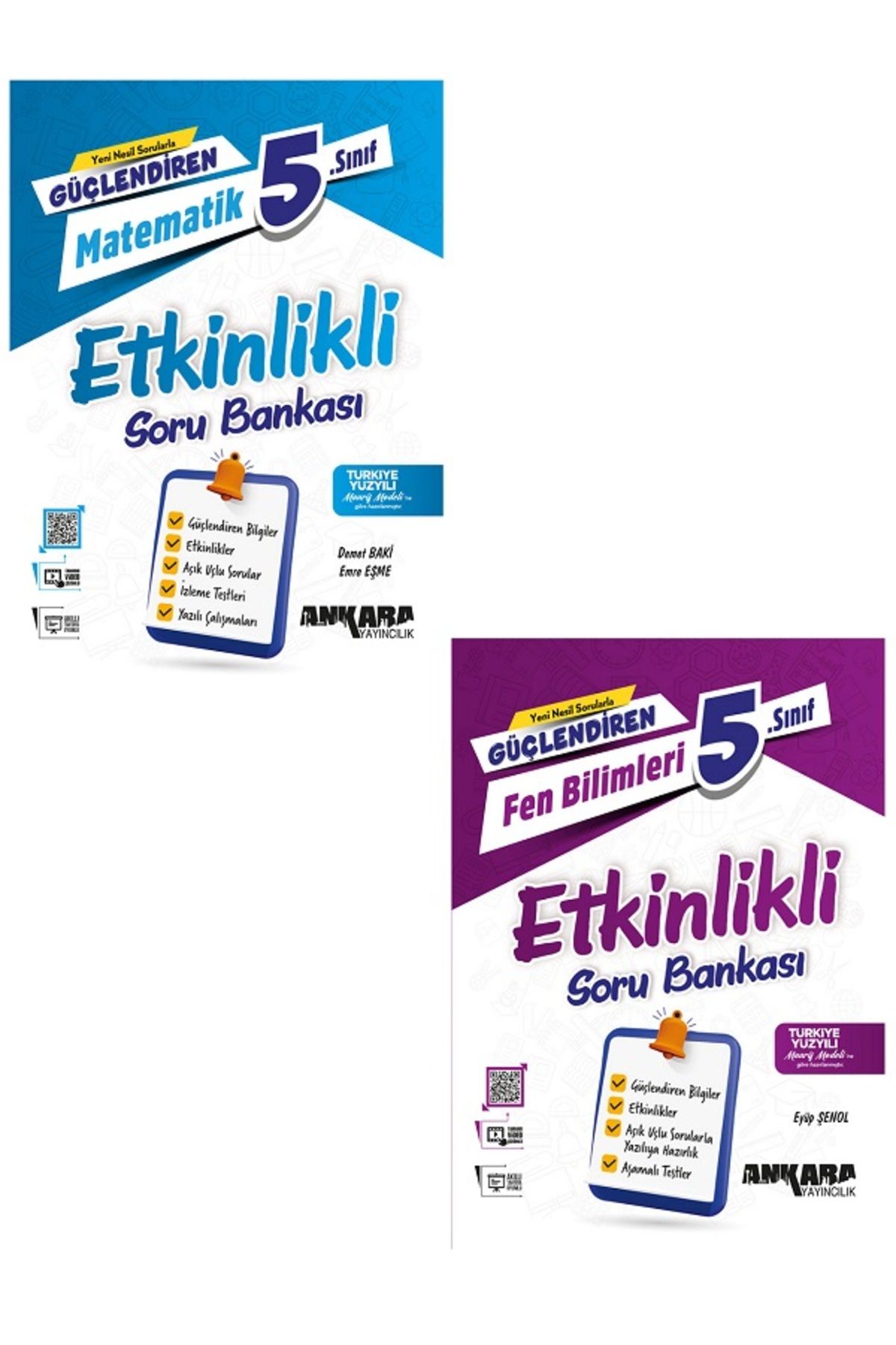 Evrensel İletişim Yayınları 5.Sınıf Ankara Güçlendiren Matematik + Fen Bilimleri Etkinlikli Soru Bankaları / 2 KİTAP / YENİ