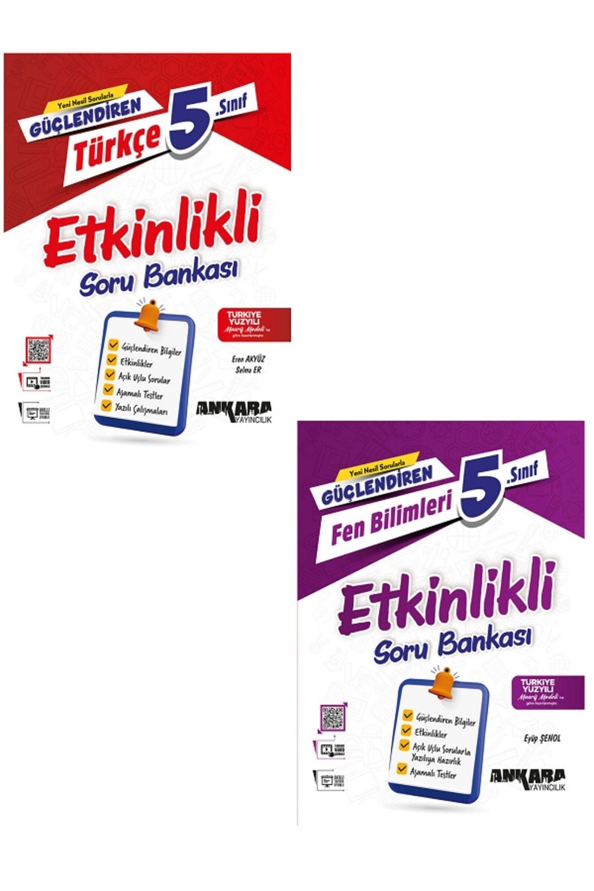 Evrensel İletişim Yayınları 5.Sınıf Ankara Güçlendiren Türkçe + Fen Bilimleri Etkinlikli Soru Bankaları / 2 KİTAP / YENİ