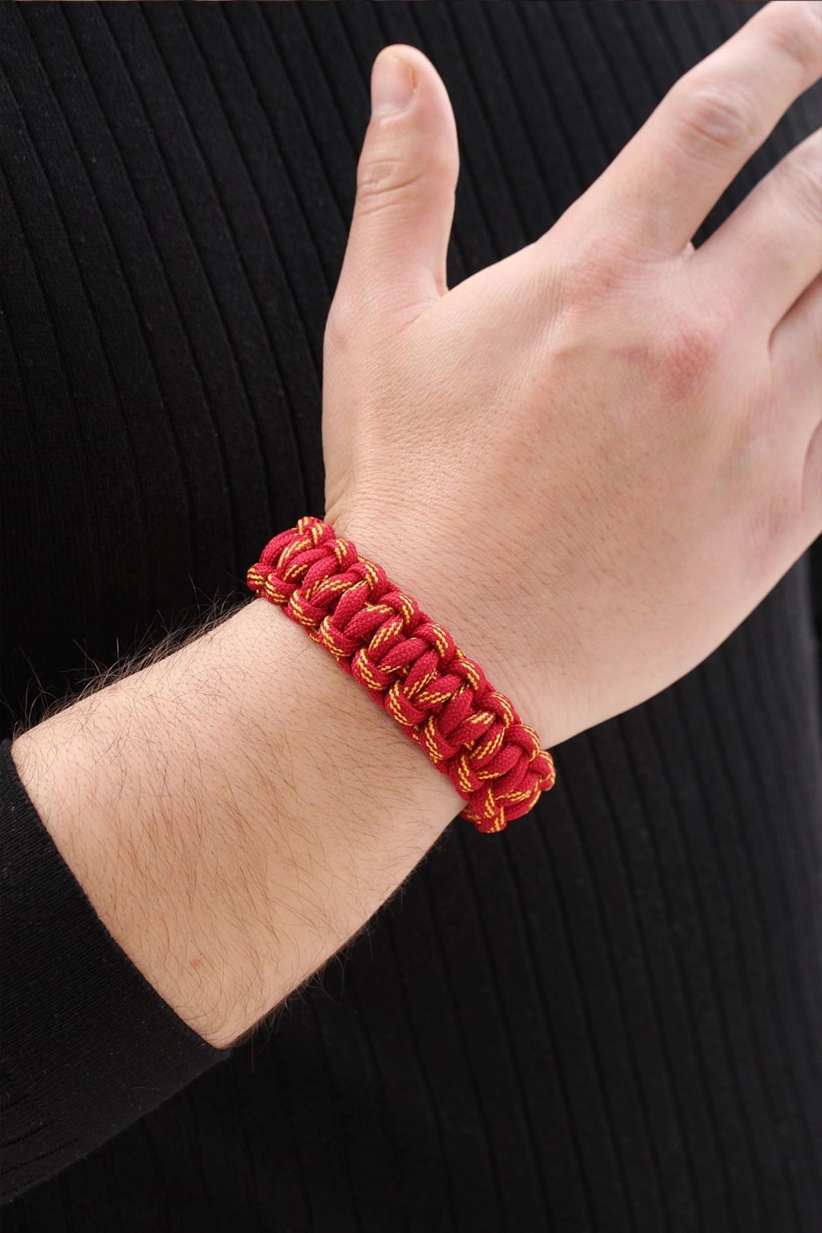 Clariss Sarı Kırmızı Paracord Bileklik