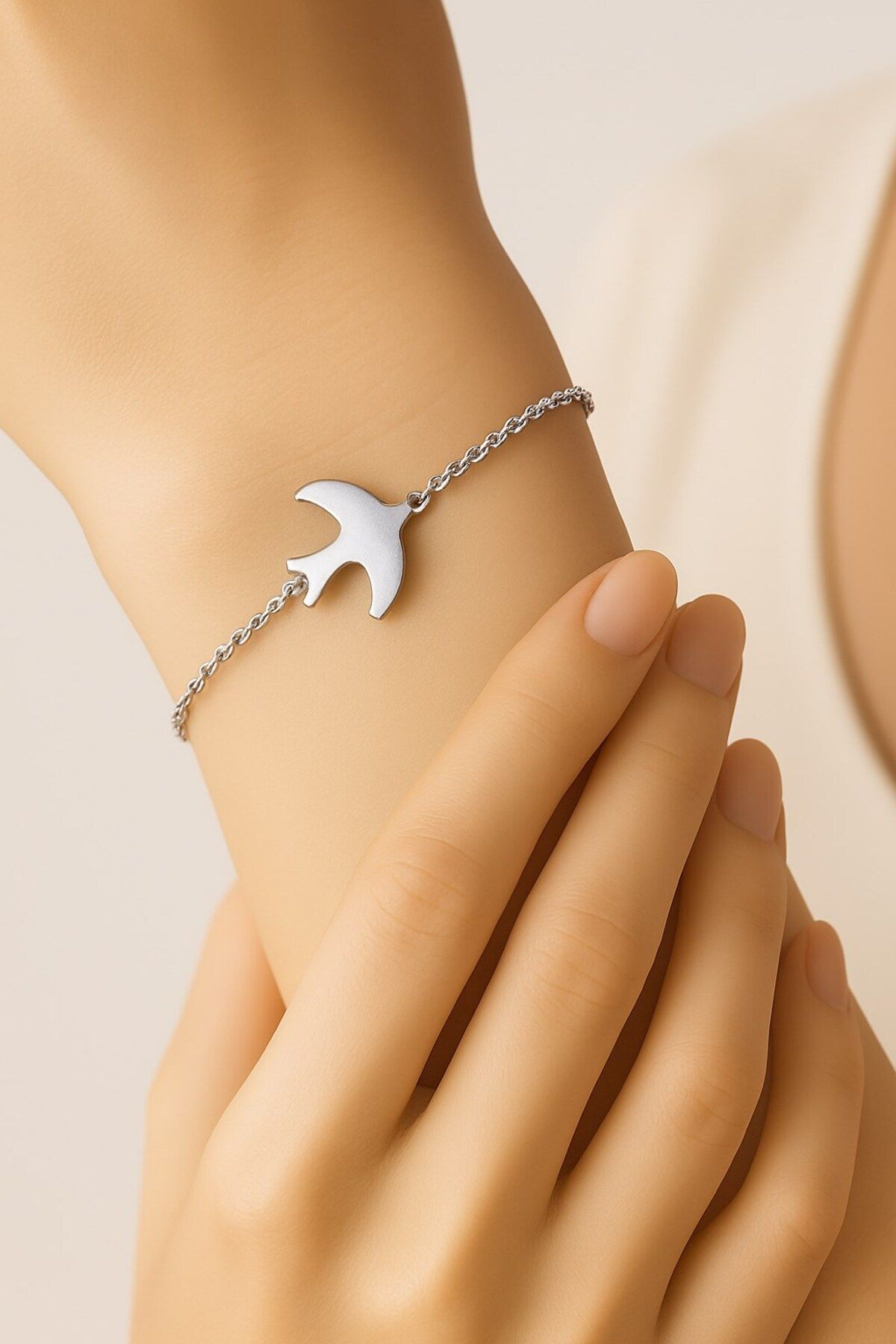 X-Lady Accessories Gümüş Renk Sf Kuş Çelik Bileklik - 3379