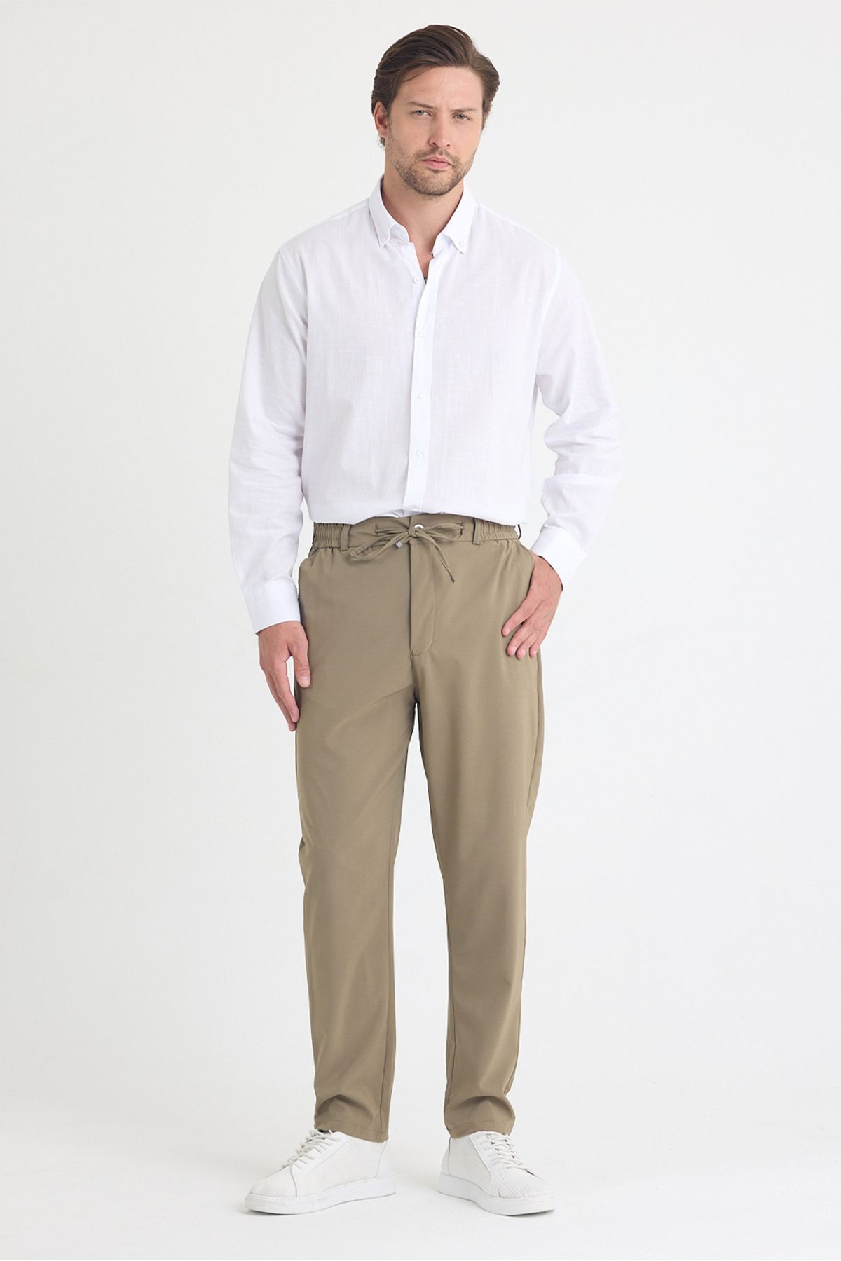 gothamvibes Erkek Vizon Jogger Kumaş Pantolon