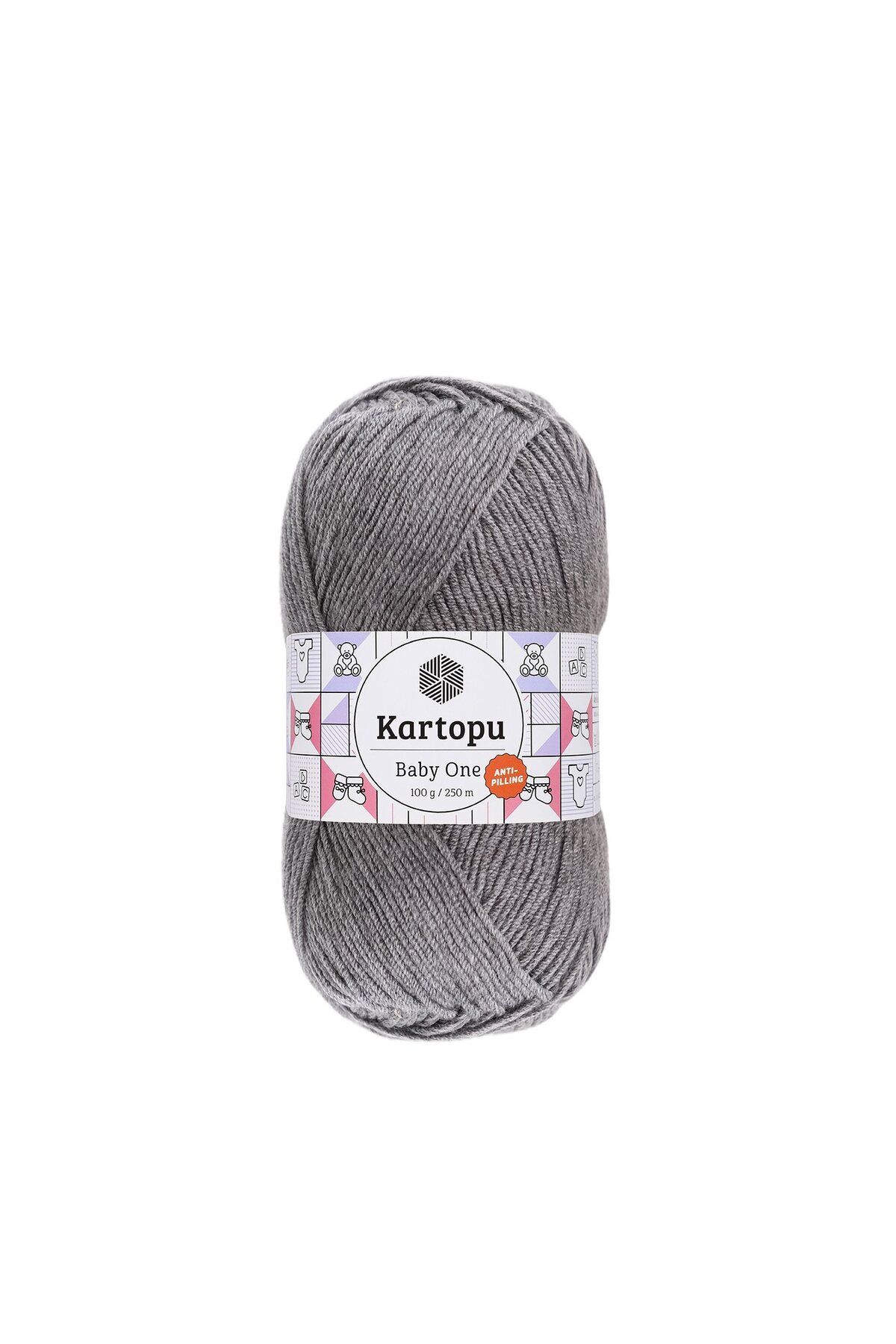 Kartopu Baby One %100 Anti-pilling Bebek İpi K1002 Koyu Gri