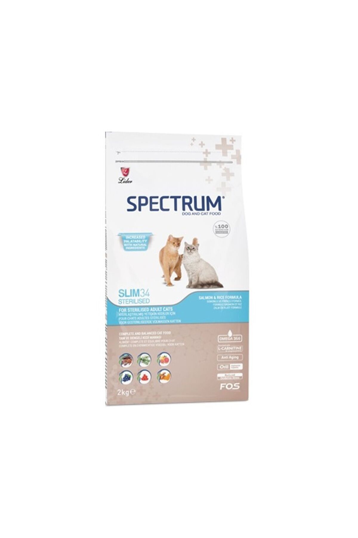 Lider Spectrum SLIM 34 KEDİ KISIR KEDİ MAMASI 2 Kg