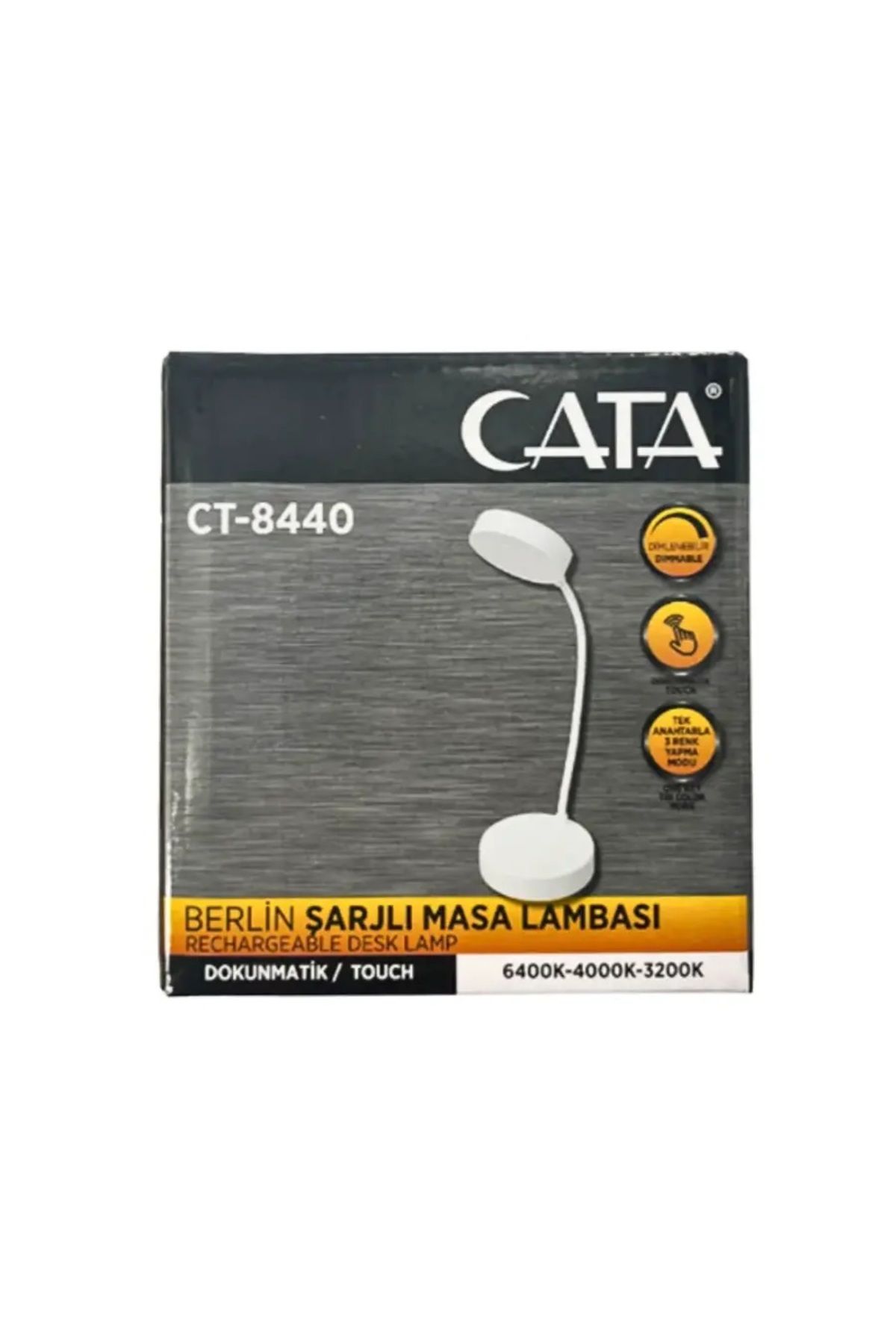 Cata CT-8440 Berlin Dokunmatik Şarjlı Masa Lambası Beyaz