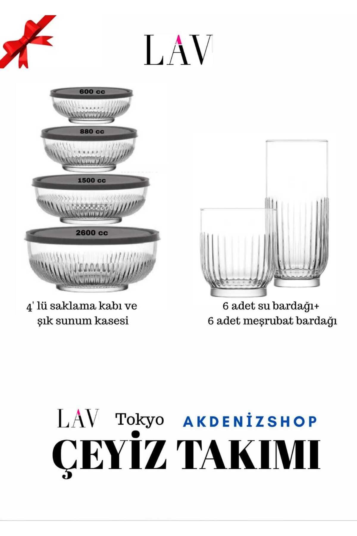 LAV TOKYO 20 PARÇA AKDENİZ ÇEYİZ TAKIMI
