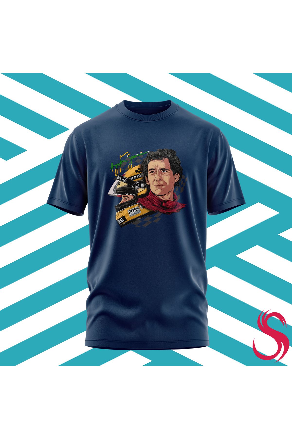 Scudetto T-Shirt Aytron Senna Portre Unisex Tişört