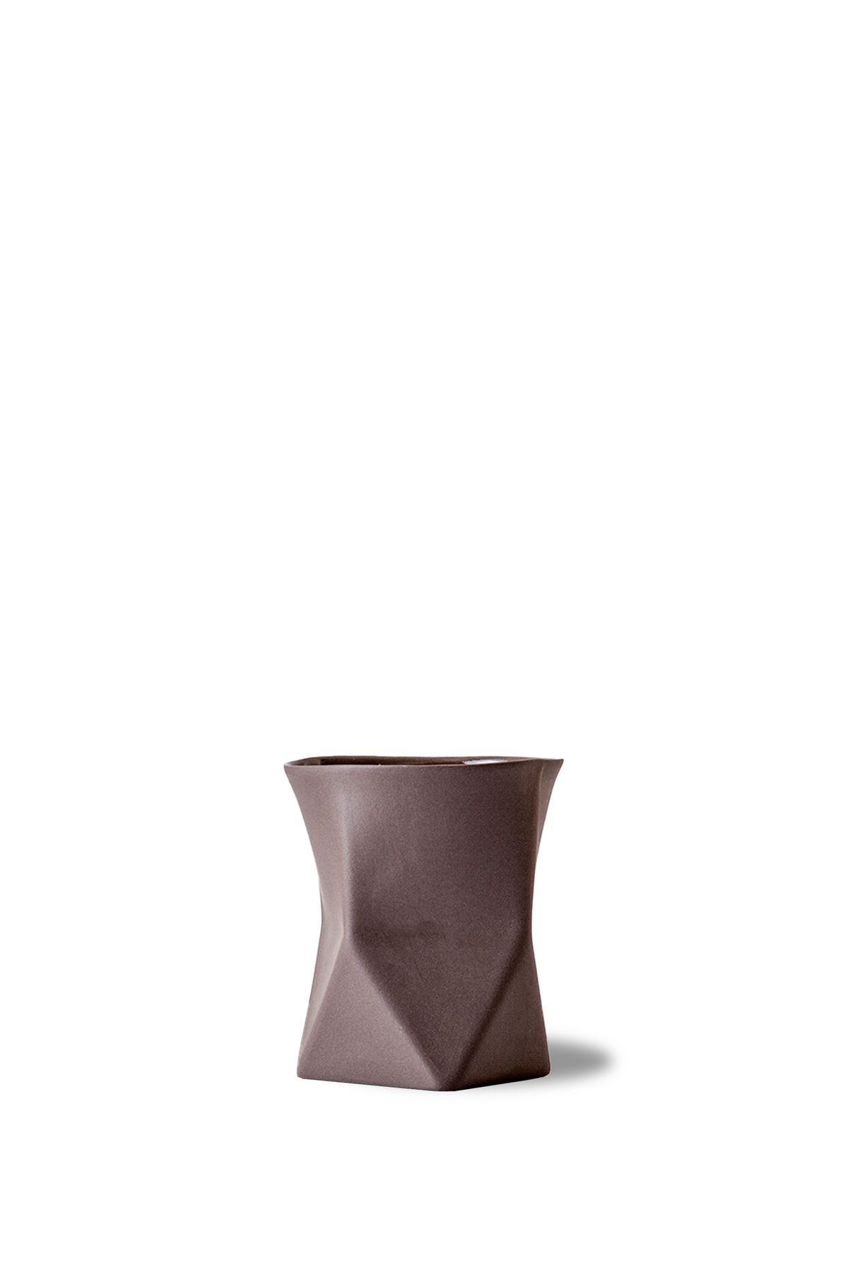 Only Cocoon Kübik Kahverengi El Yapımı Porselen Espresso Bardağı