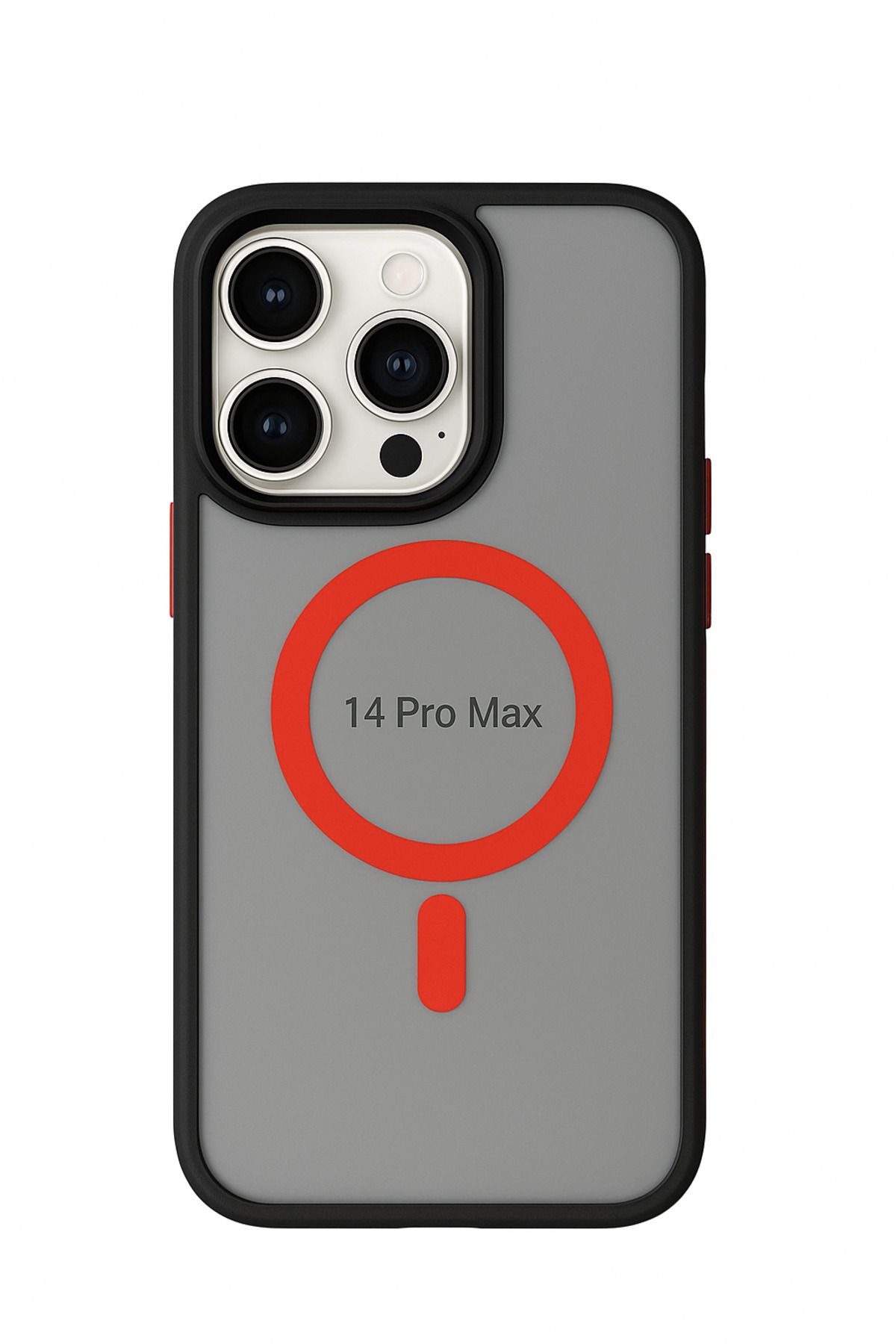 ADR Apple Iphone 14 Pro Max Kılıf Mat Magsafe Şarj Özellikli Darbe Önleyici Hassas Buton Yumuşak Kenar