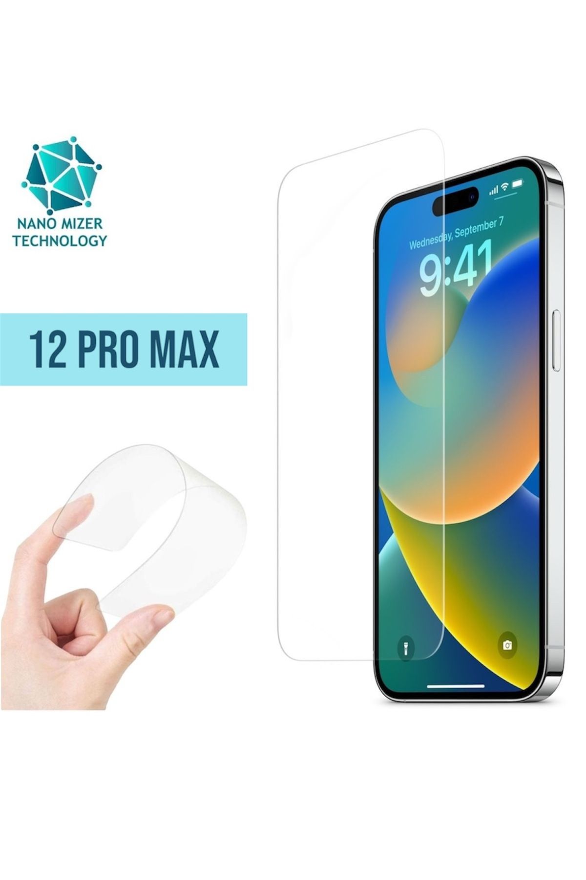 TEKNOPARKTA 12 Pro Max Ekran Koruyucu Nano Cam Şeffaf Ekran Koruyucu