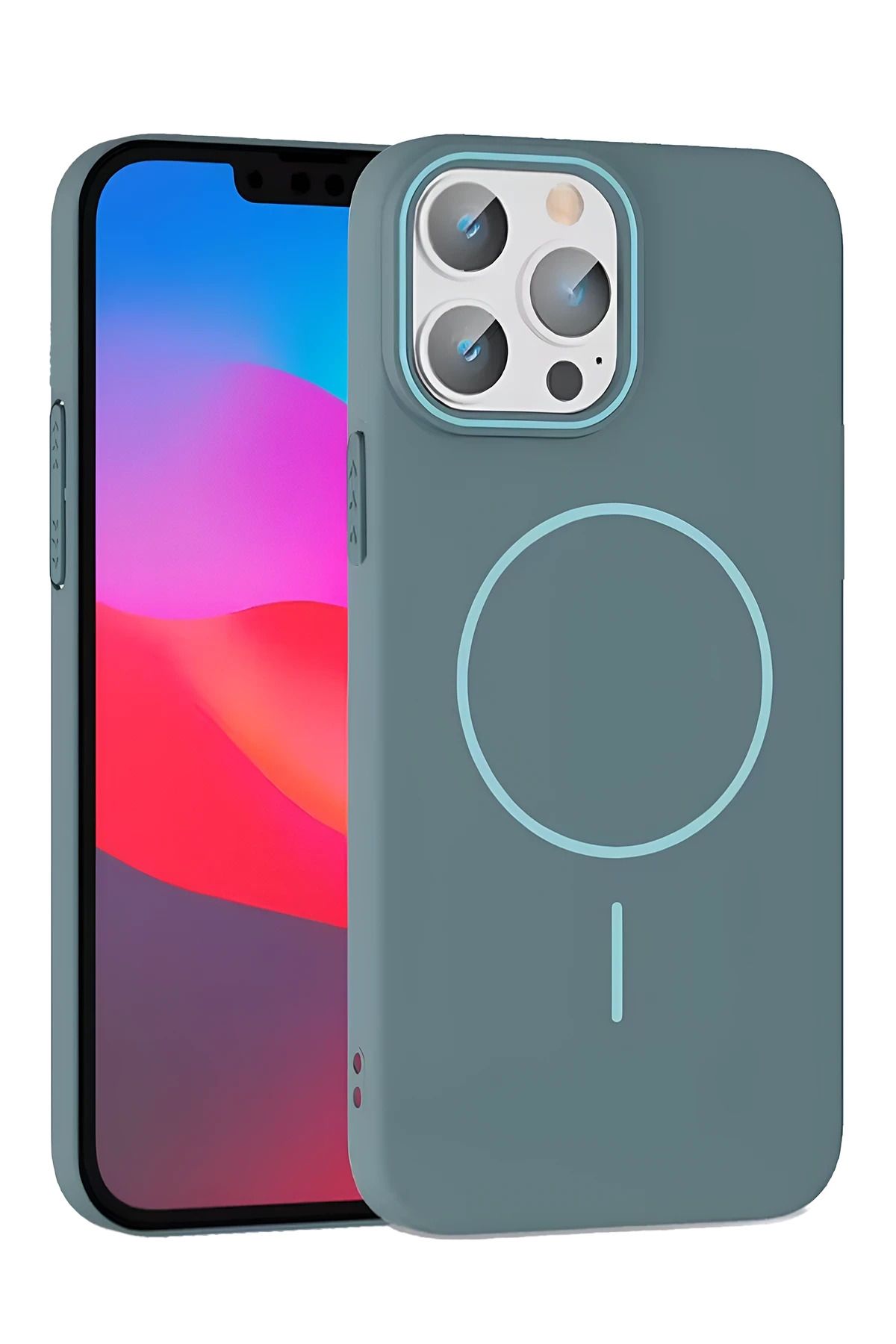 cepmoda iPhonE 15 PRO MAX | BROS Telefon Kılıfı - Magsafe destekli, Kamera Çıkıntılı Kapak | TURKUAZ