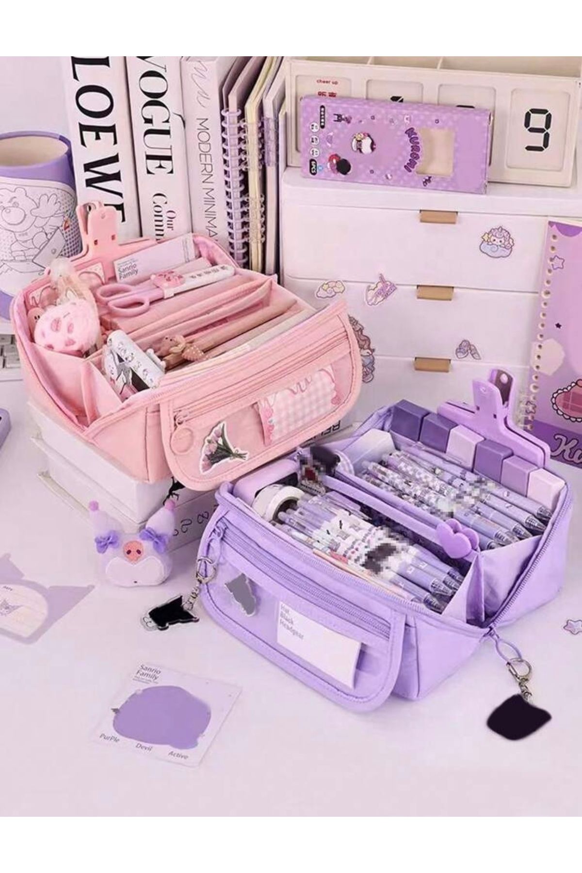 womistore Kavai Kalemlik Kalem Kutusu çok foksiyonlu çok bölmeli
