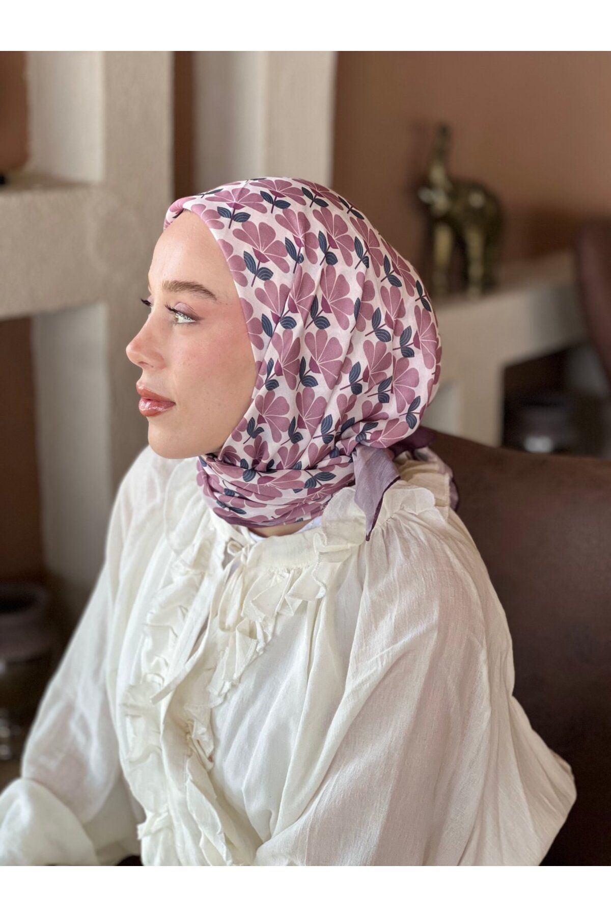 Modakaşmir Yonca Desen Pamuk Eşarp