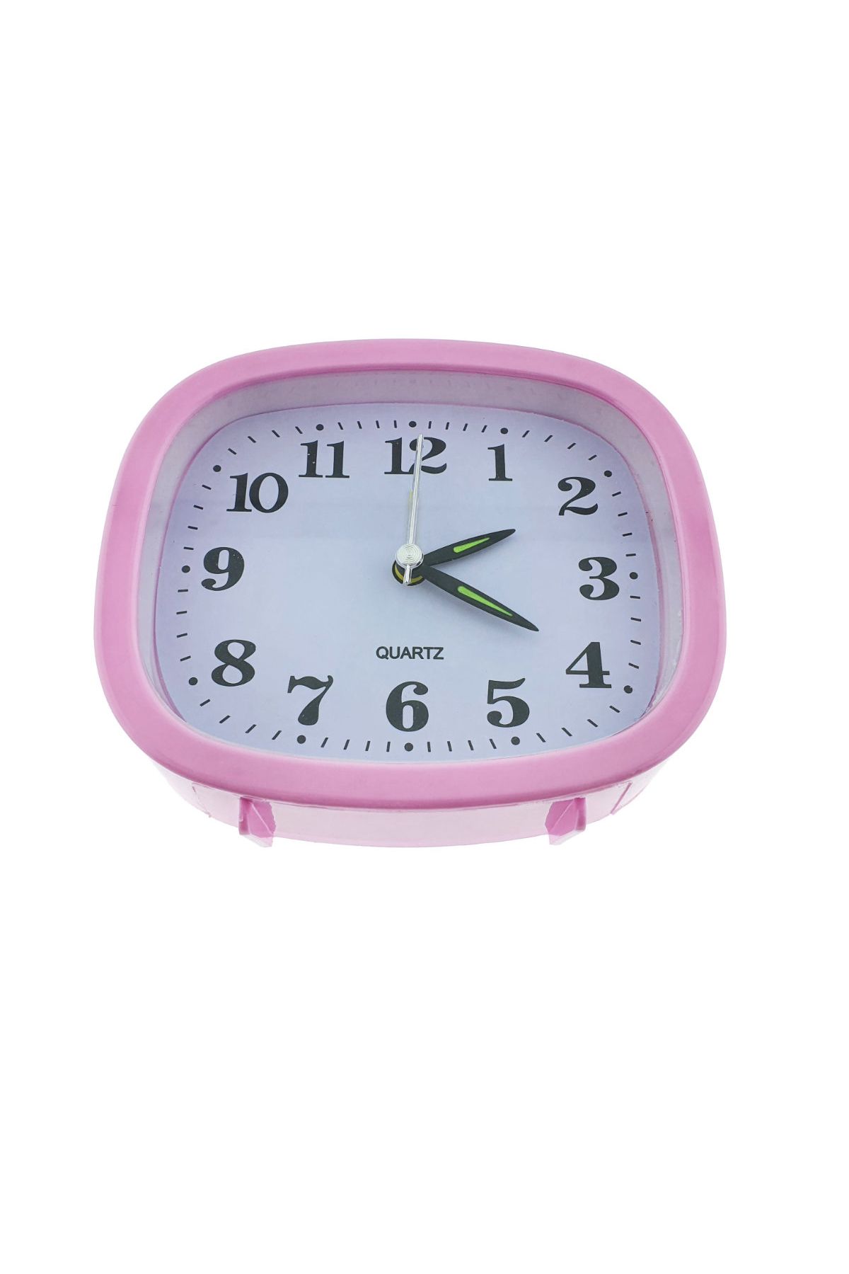 OEM-Table clock with alarm, analog display, 1 x AA, pink dial, 124 x 105 x 40 mm, white background 3