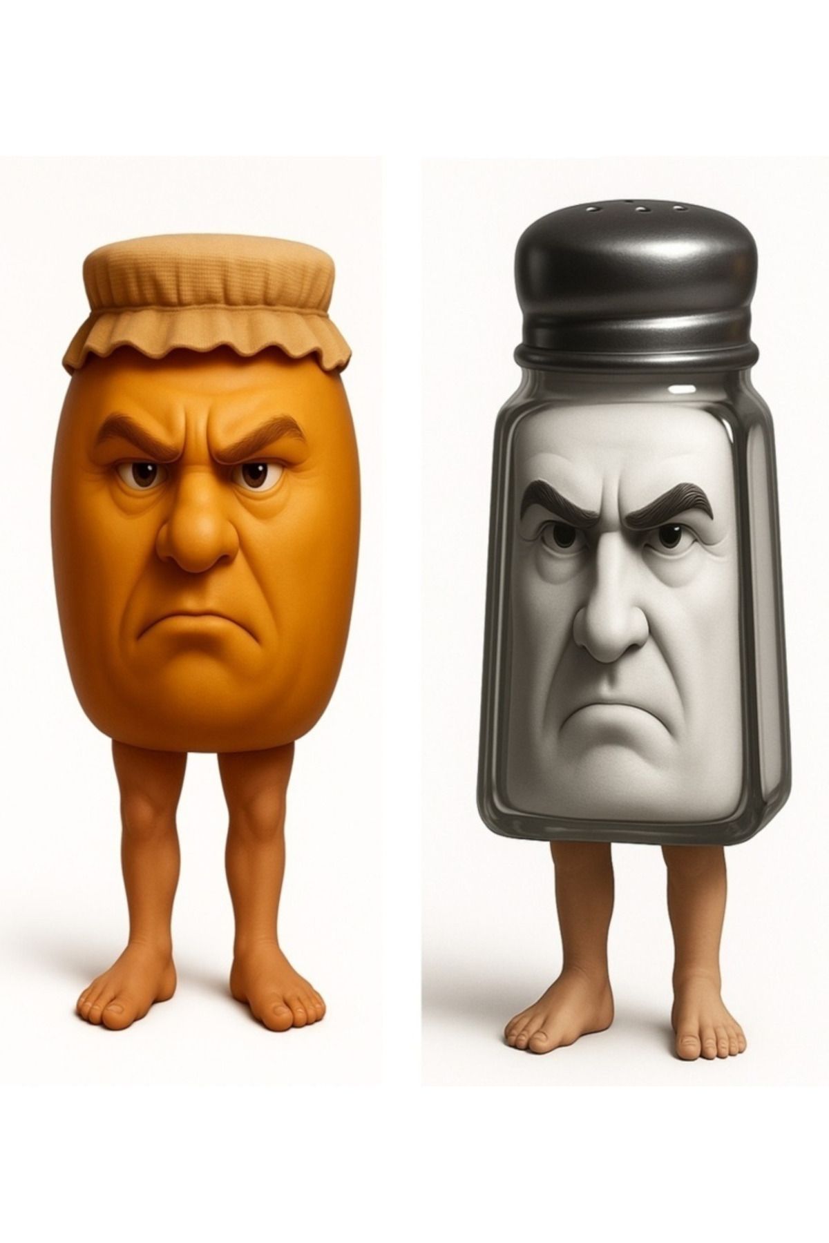 3DLAYERCRAFT 2'li Garamaraman Figür Tung Tung Sahur Karakteri Brainrot Figür 10 cm