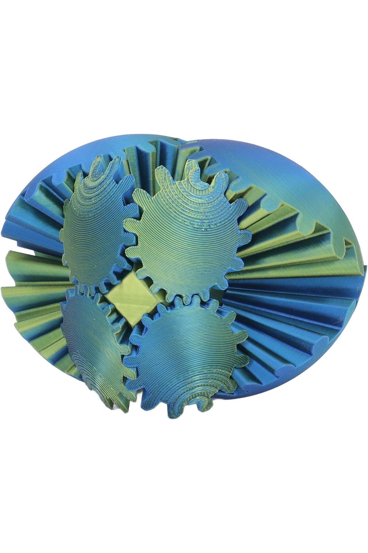 Generic 3D Baskılı Dişli Top – PLA Malzeme, Stres Giderici Dönme Oyuncağı, Taşınabilir Spinner Küre