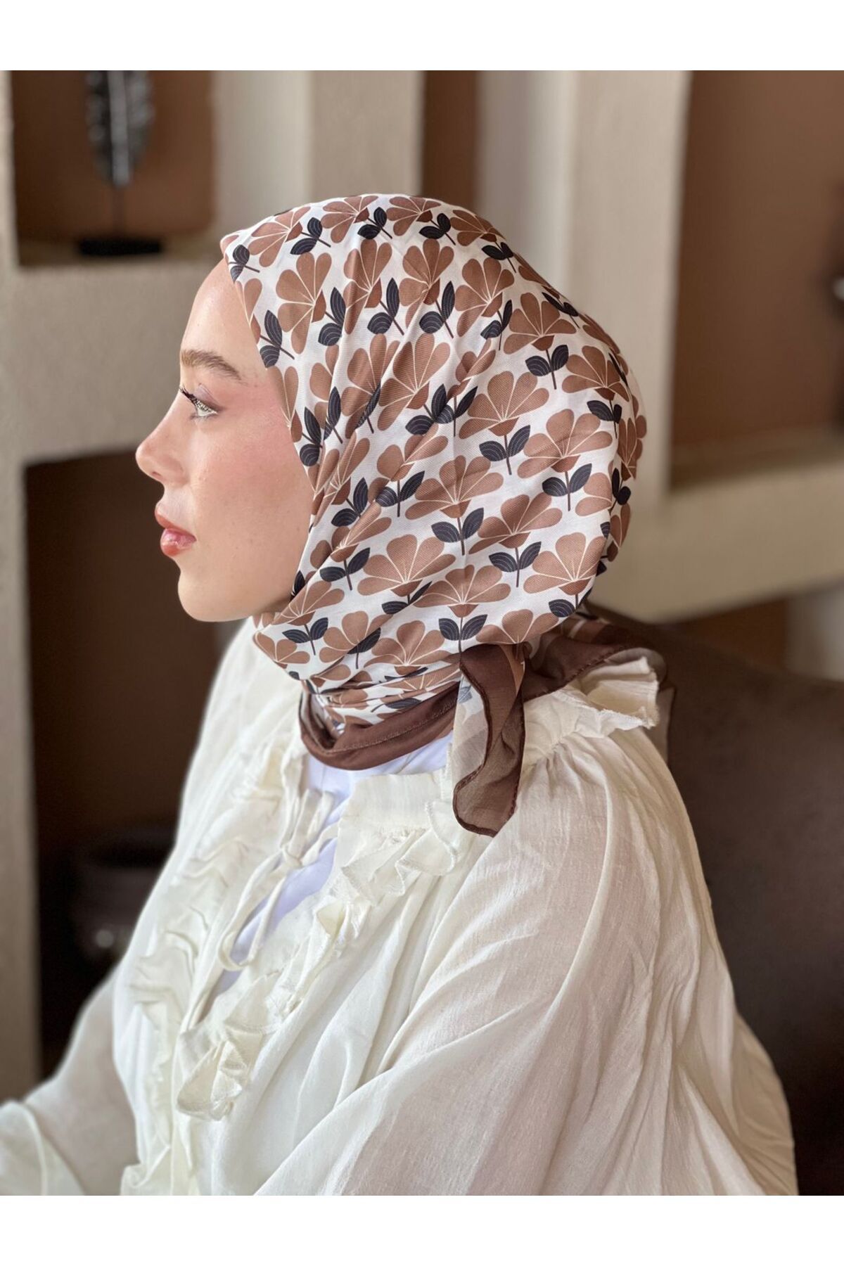 Modakaşmir Yonca Desen Pamuk Eşarp