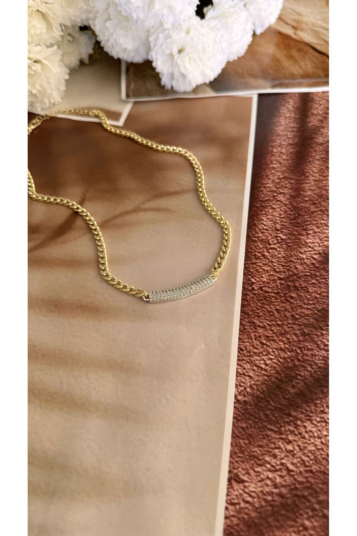 KAD COLLECTION Zirkon taşlı zincir bileklik