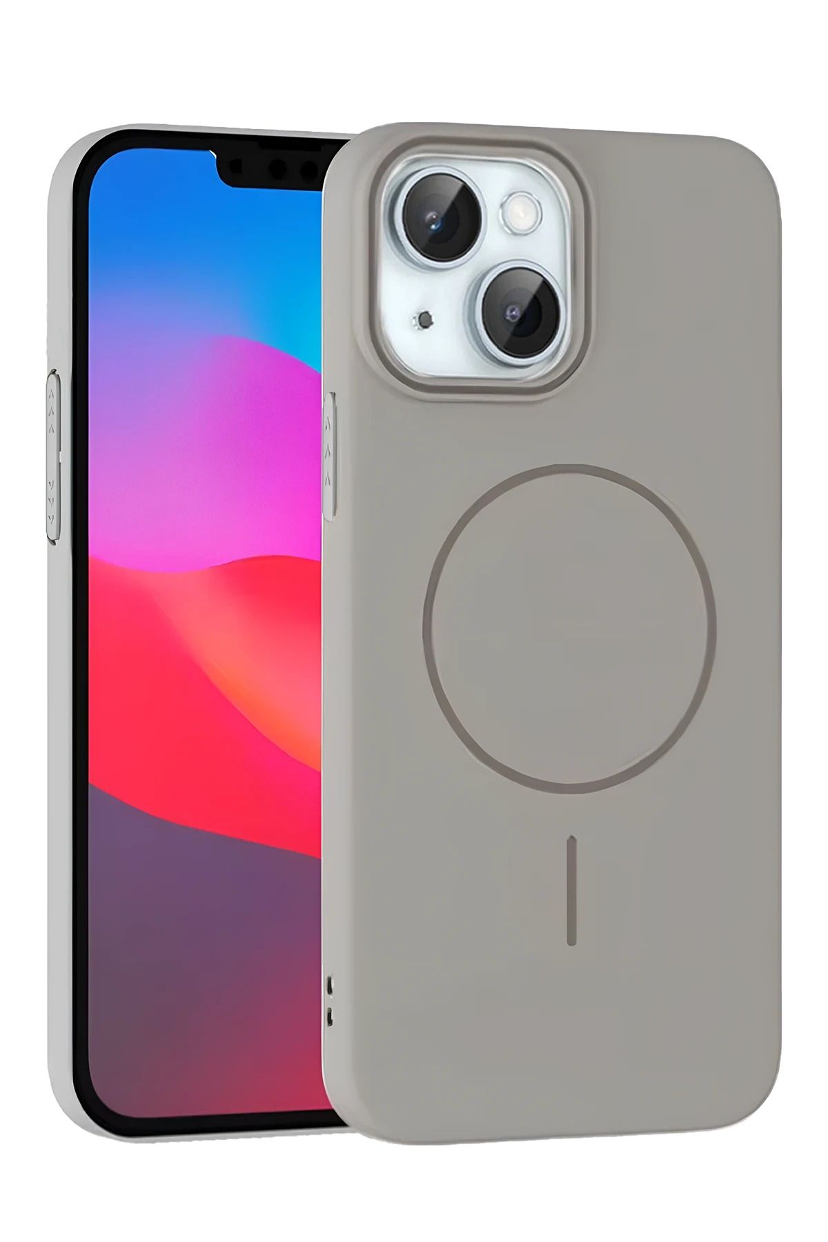 cepmoda iPhonE 15 PLUS | BROS Telefon Kılıfı - Magsafe destekli, Kamera Çıkıntılı Kapak | TİTAN GRİ