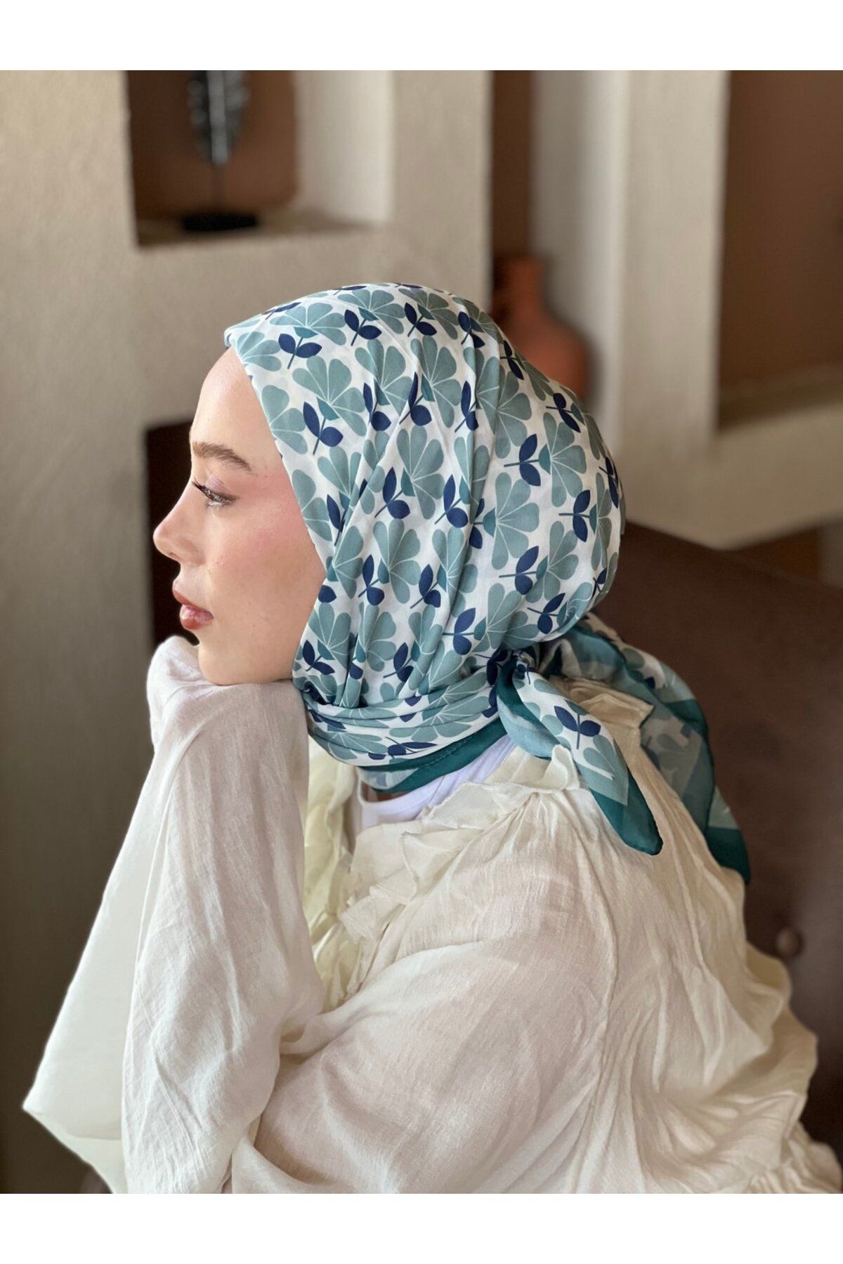 Modakaşmir Yonca Desen Pamuk Eşarp