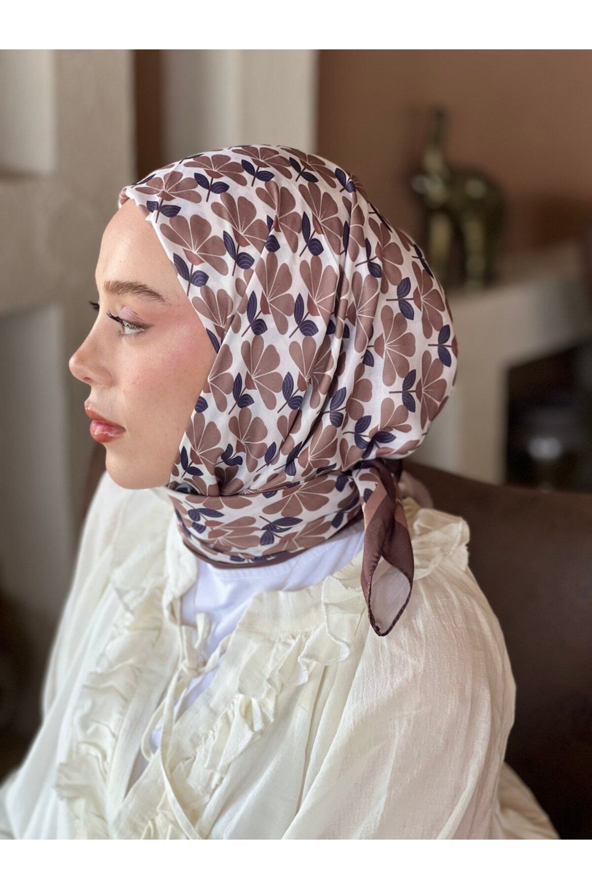 Modakaşmir Yonca Desen Pamuk Eşarp