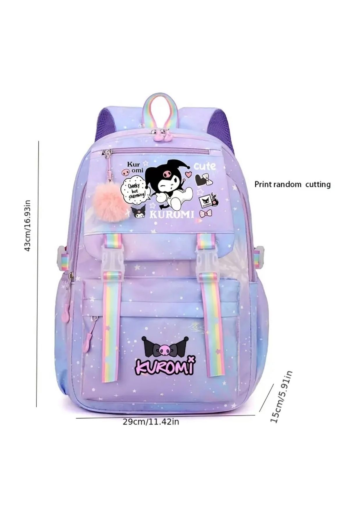 sunandjoy Sanrio Kuromi Okul Çantası ,Sırt Çantası