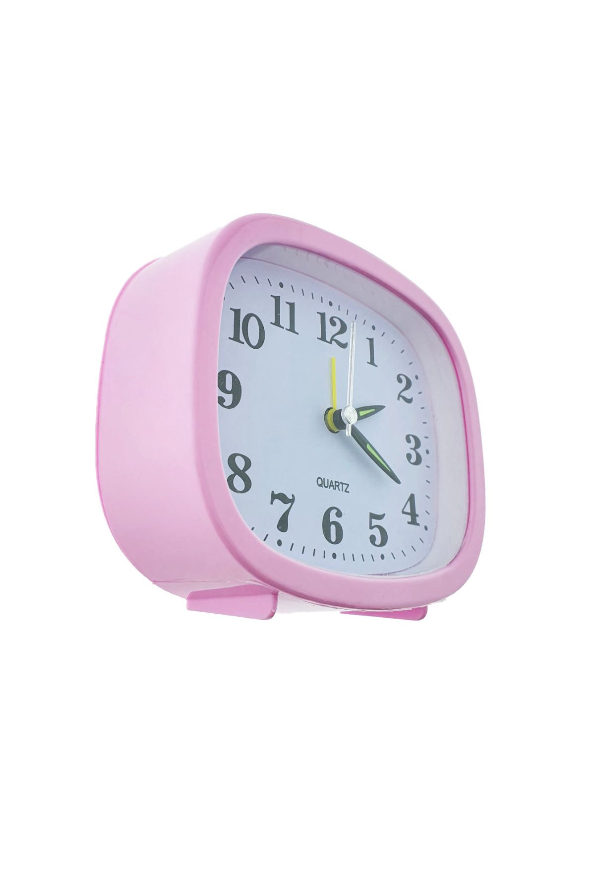 OEM-Table clock with alarm, analog display, 1 x AA, pink dial, 124 x 105 x 40 mm, white background 2