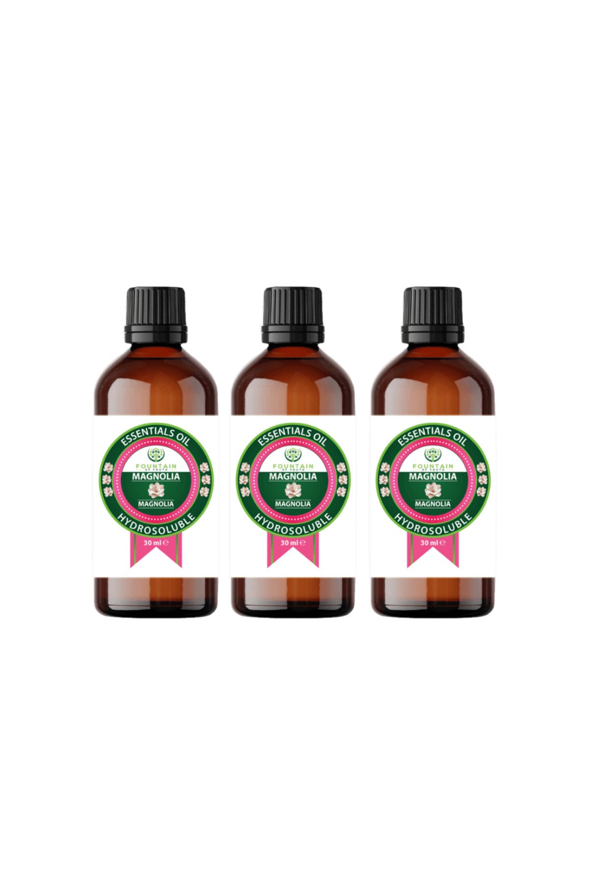 DellArt Set 3 X 30 Ml Uleiuri Hidrosolubile, Magnolia, Fântâna Tineretului - One Size