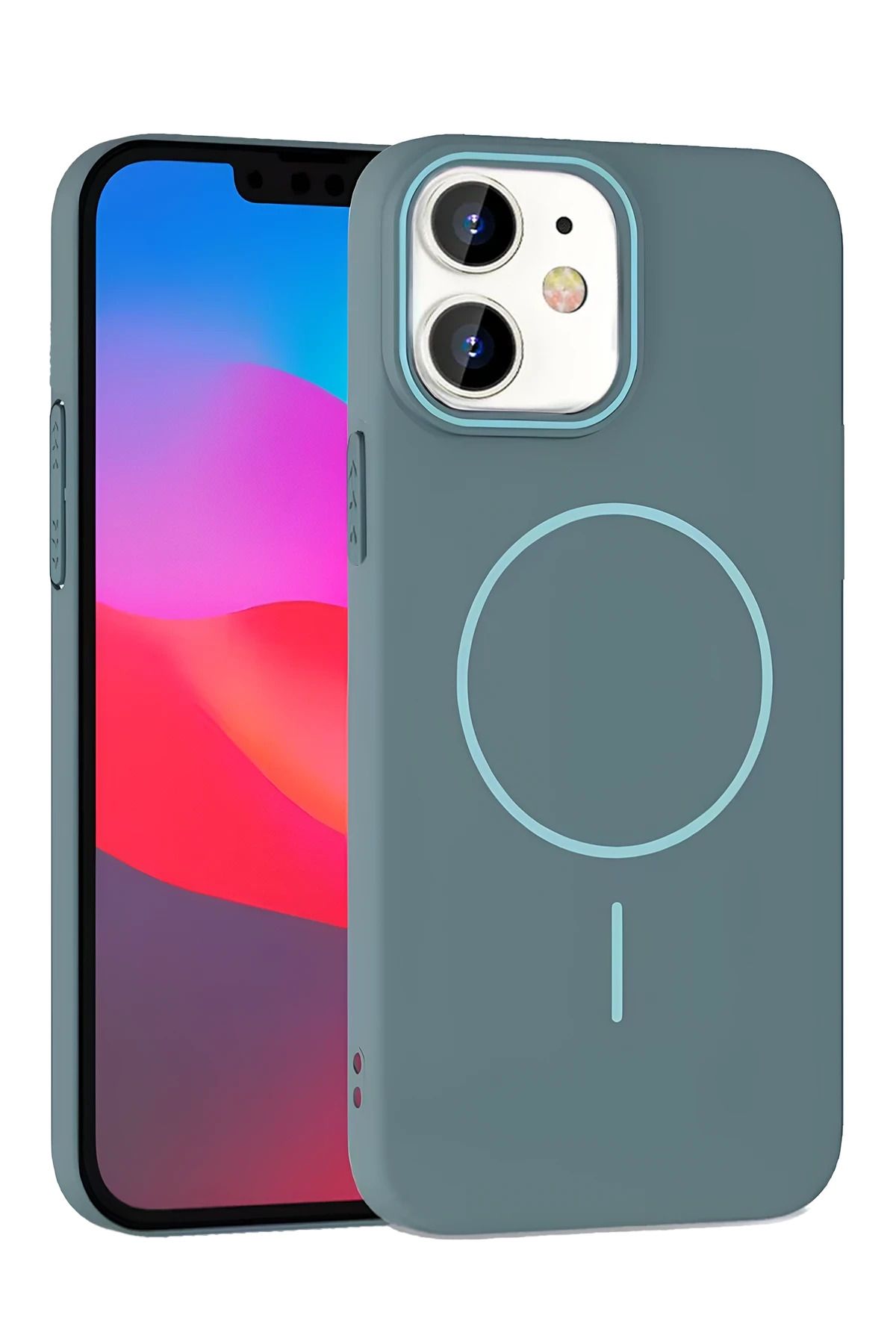 cepmoda iPhonE 11 | BROS Telefon Kılıfı - Magsafe destekli, Kamera Çıkıntılı Kapak | TURKUAZ