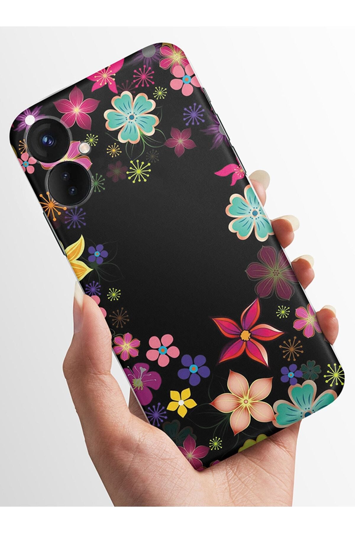 TECNO Camon 19 Pro Kılıf Kamera Korumalı Baskılı Silikon Kapak - Renkliflower